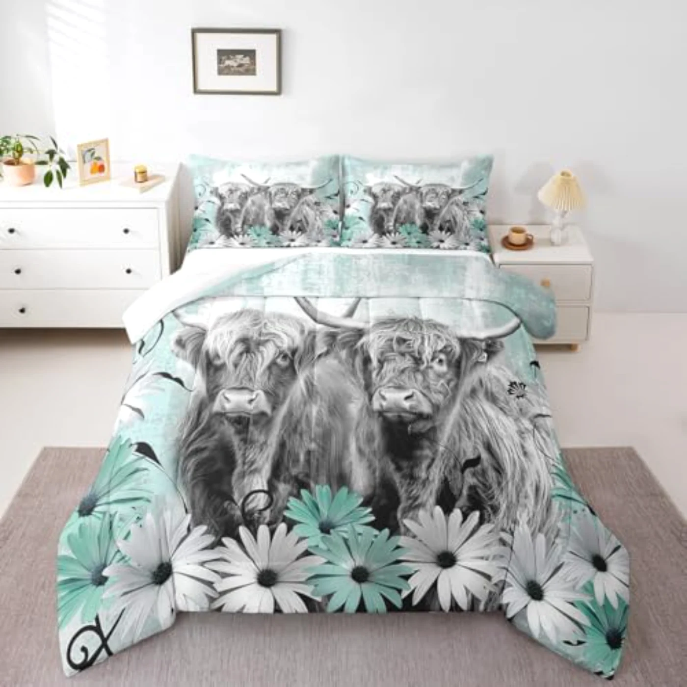 Highland Cow Comforter Set, King
