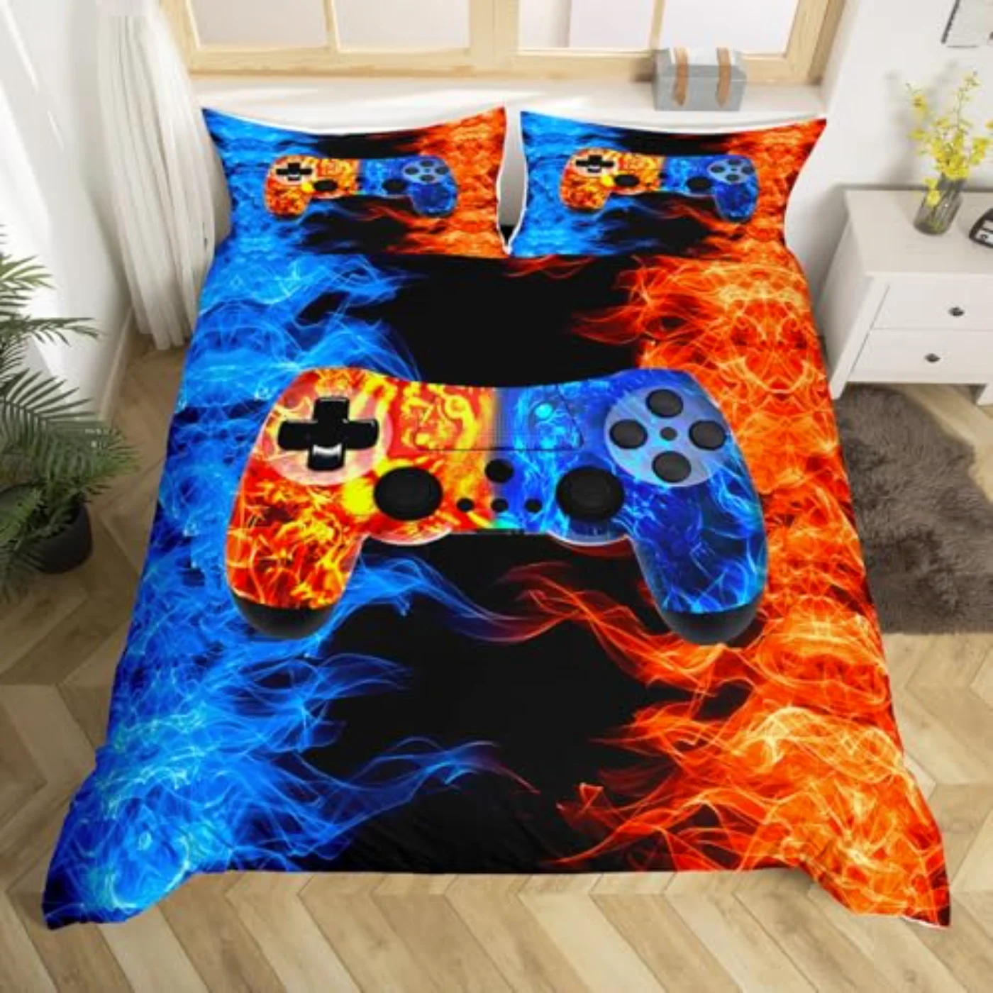 Sport & Gaming Duvet Cover, Full, Red & (S9BF)