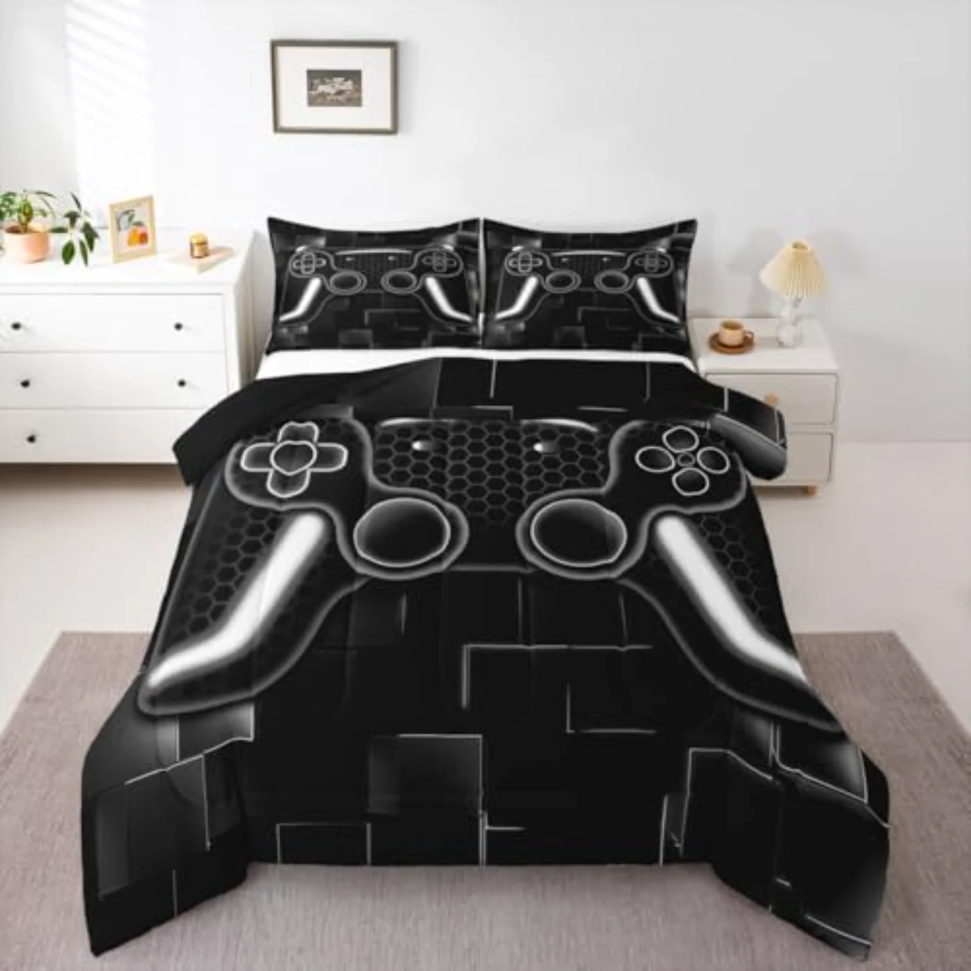Boys Gamer Gaming Kids Video Comforter Set, Twin