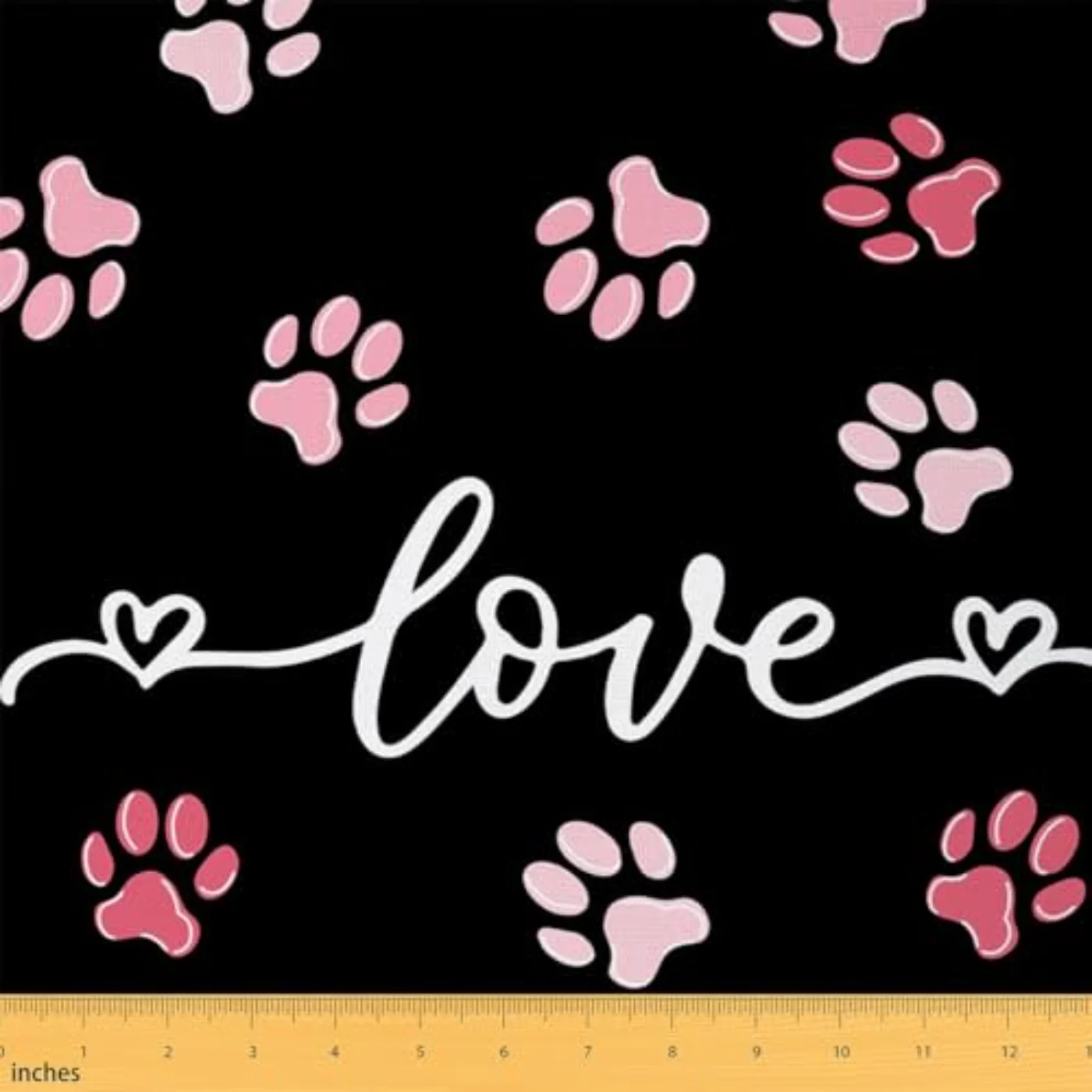 Cartoon Dog Paw Fabric By Comforter Set