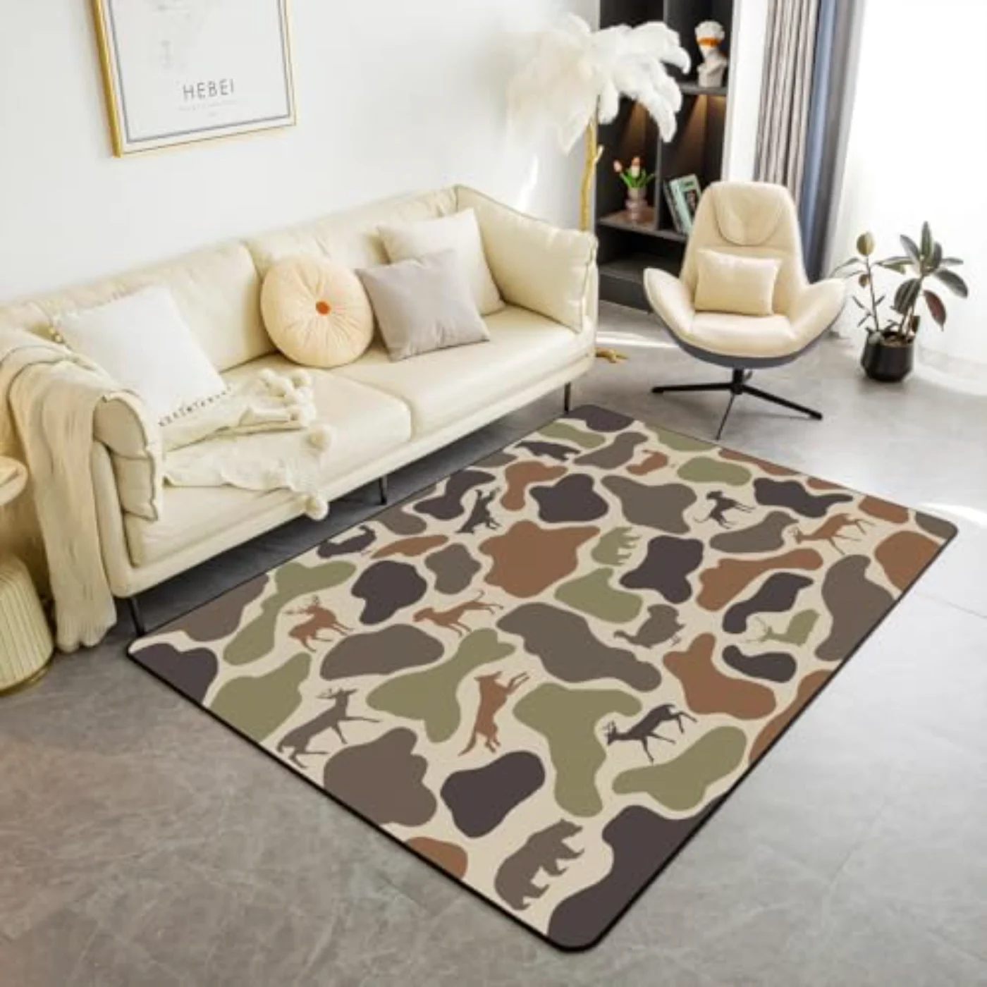 Deer Bear Area Rug X Rug