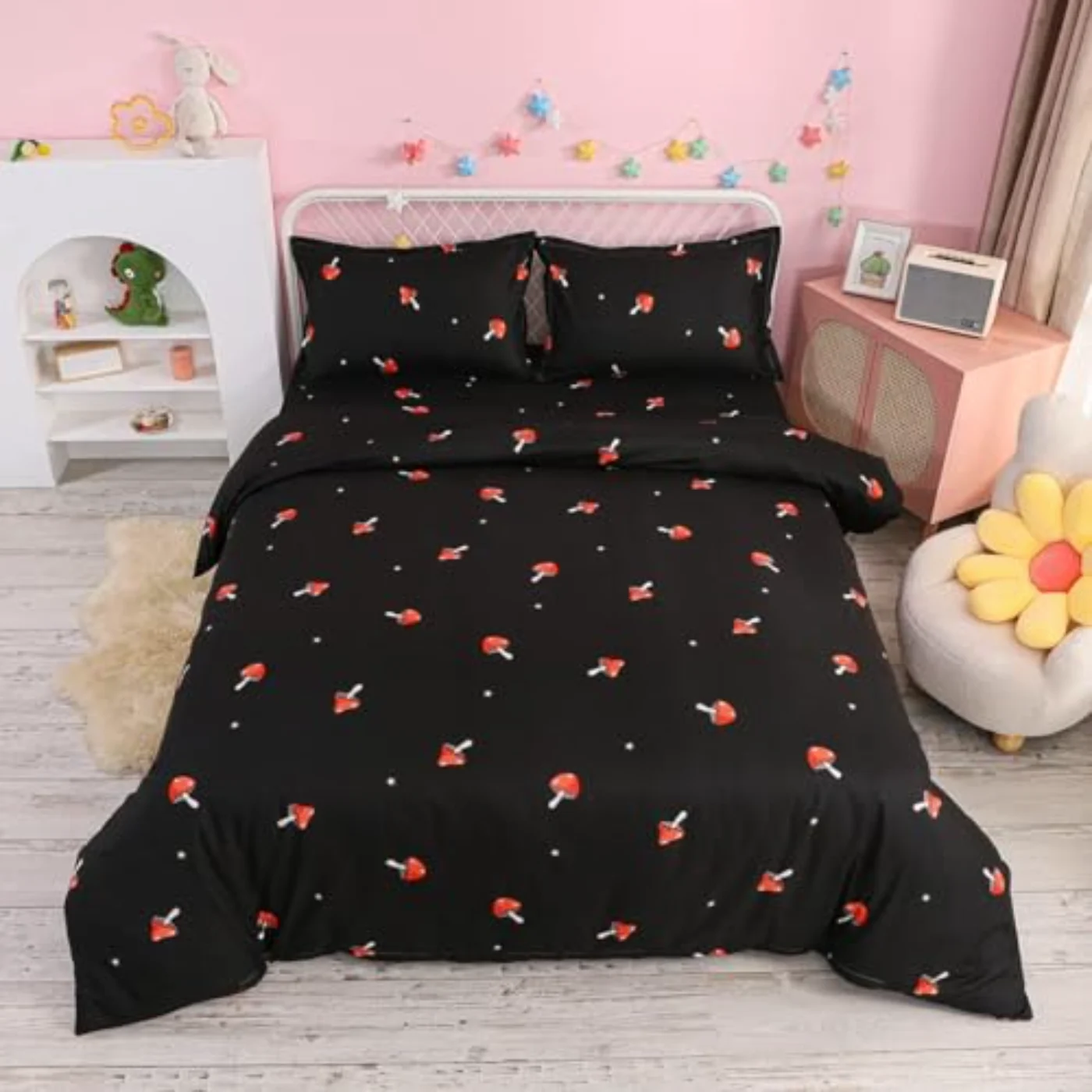 Mushroom Girls Cute Mushrooms Kawaii Duvet Cover, Full