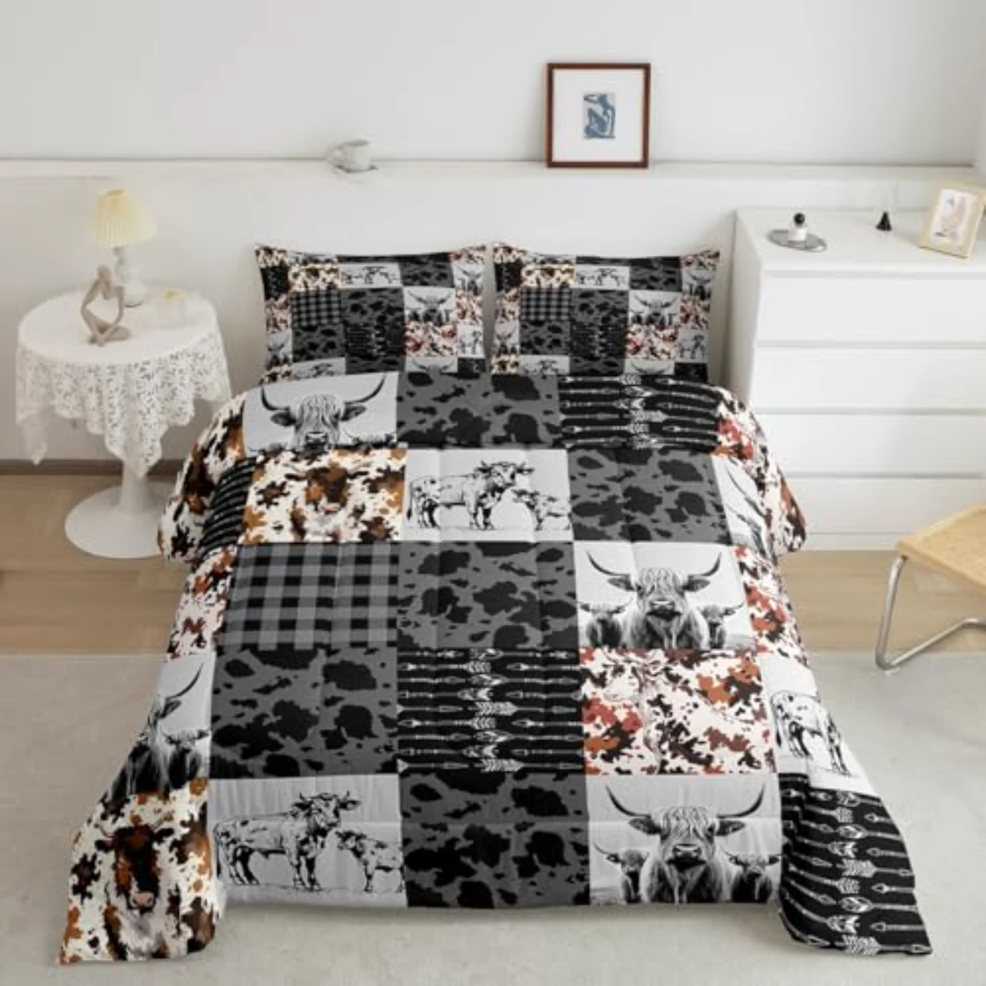 Highland Cow Comforter Set, Full