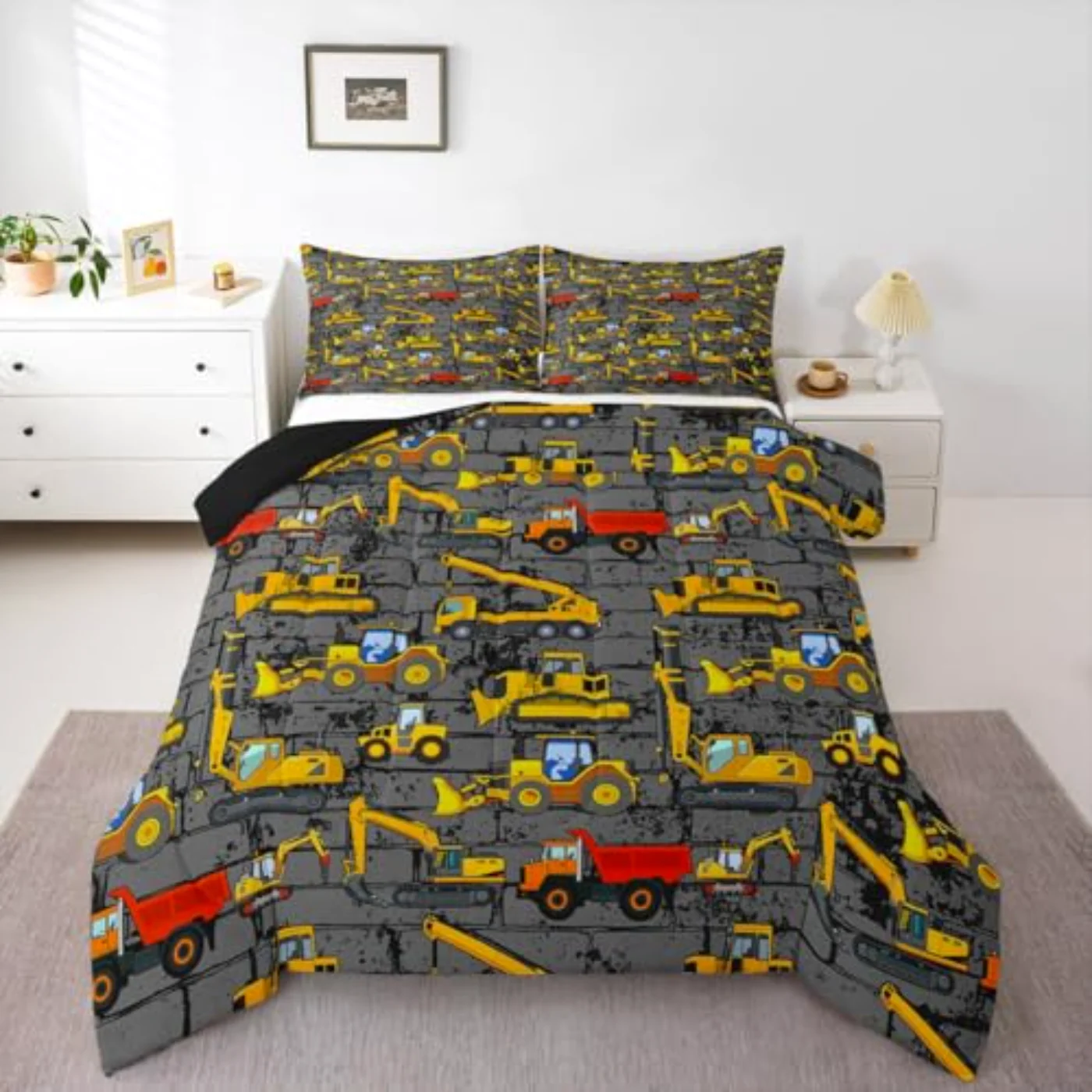 Boys Construction Comforter Set, Full