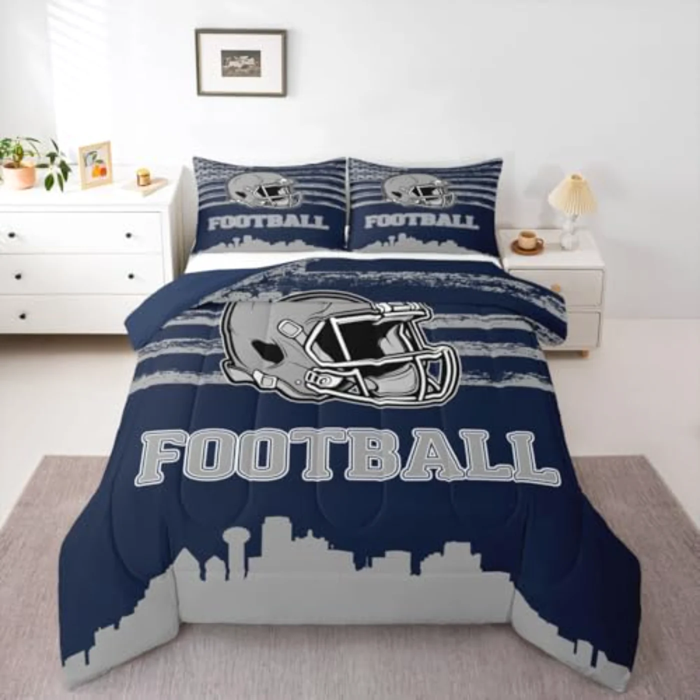 Boys Rugby Sports Boys Teens Comforter Set, King
