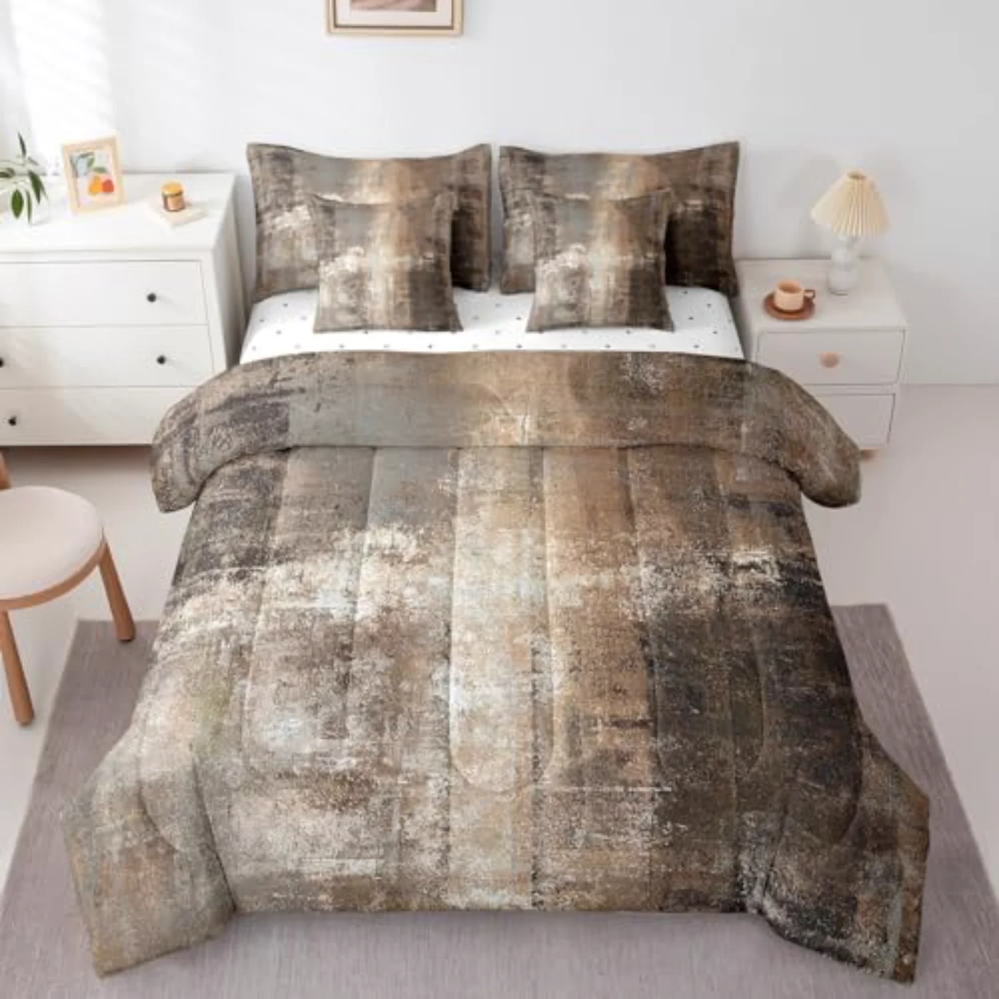Ombre Men Women Comforter Set, Queen