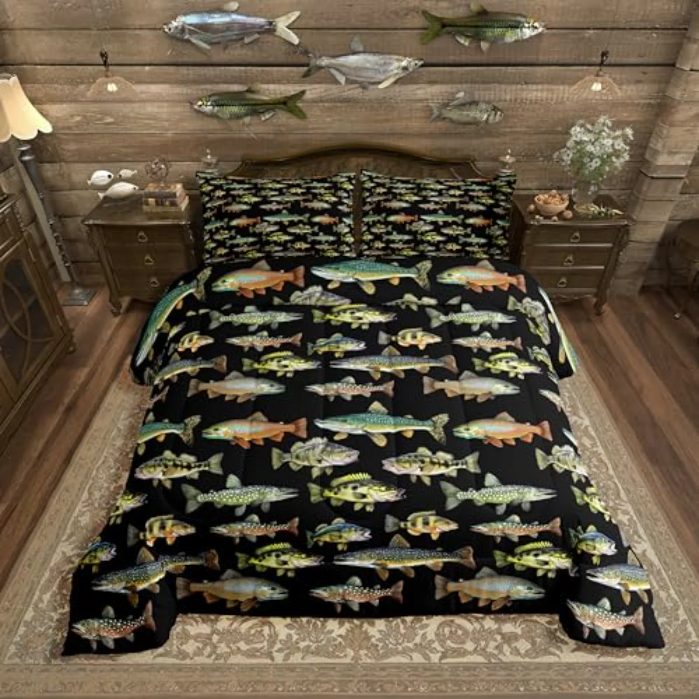 Pike Fish Quilt, Twin