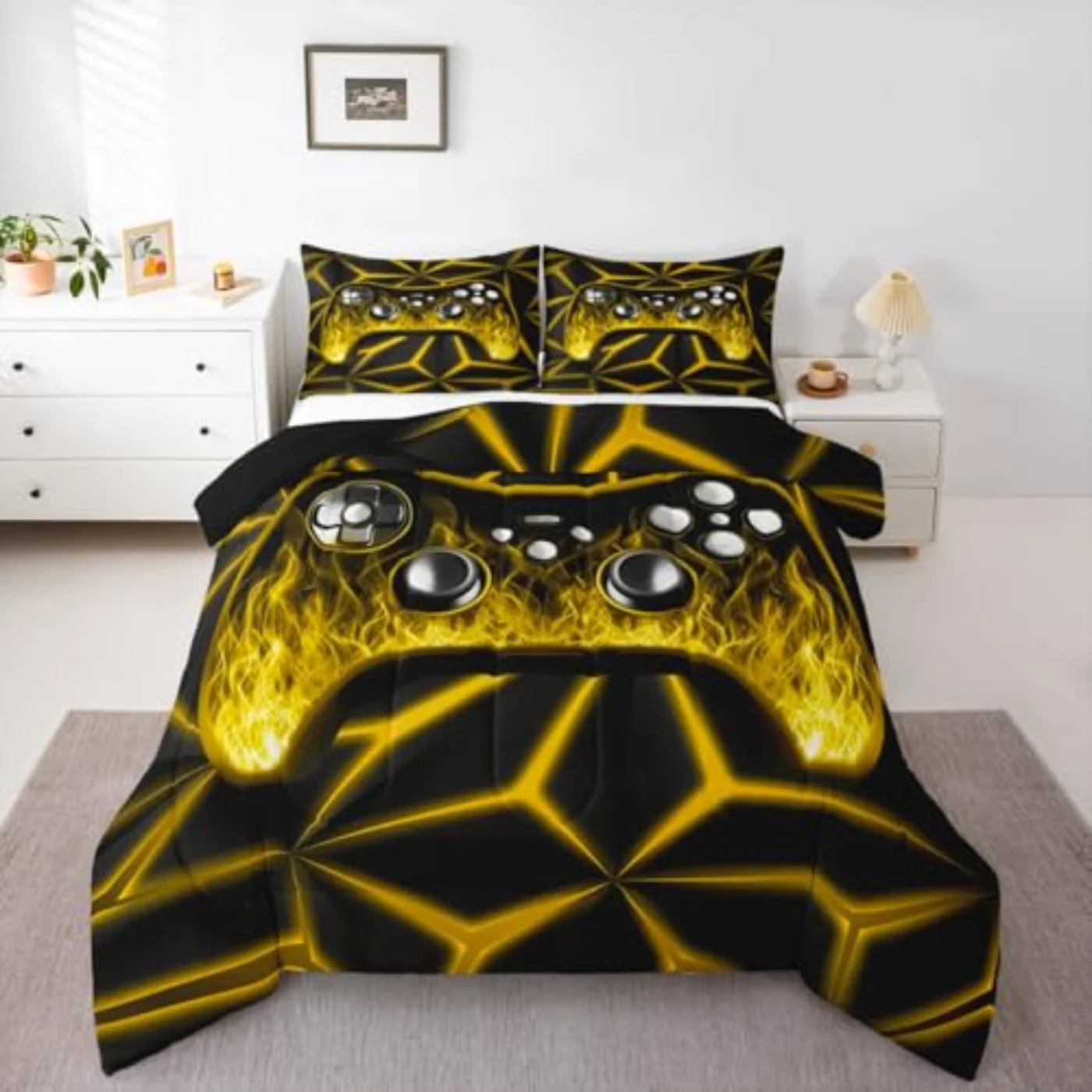 Kids Gaming Boys Gamer Gifts Comforter Set, Twin