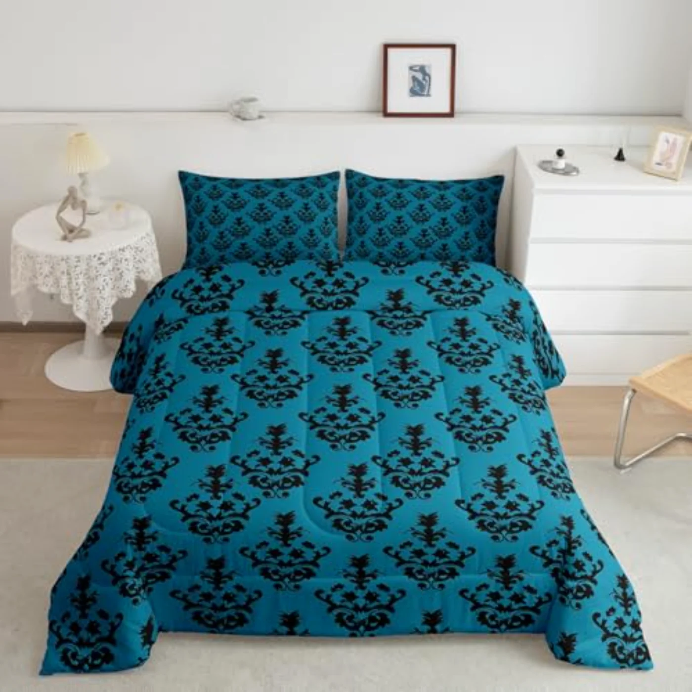 Gothic - Victorian Damask Comforter Set, King