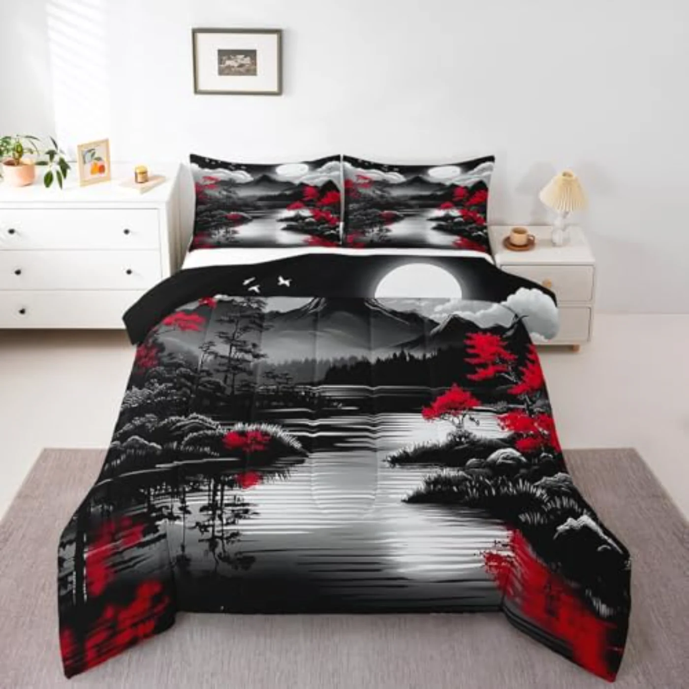 Japanese Style Comforter Set, Queen