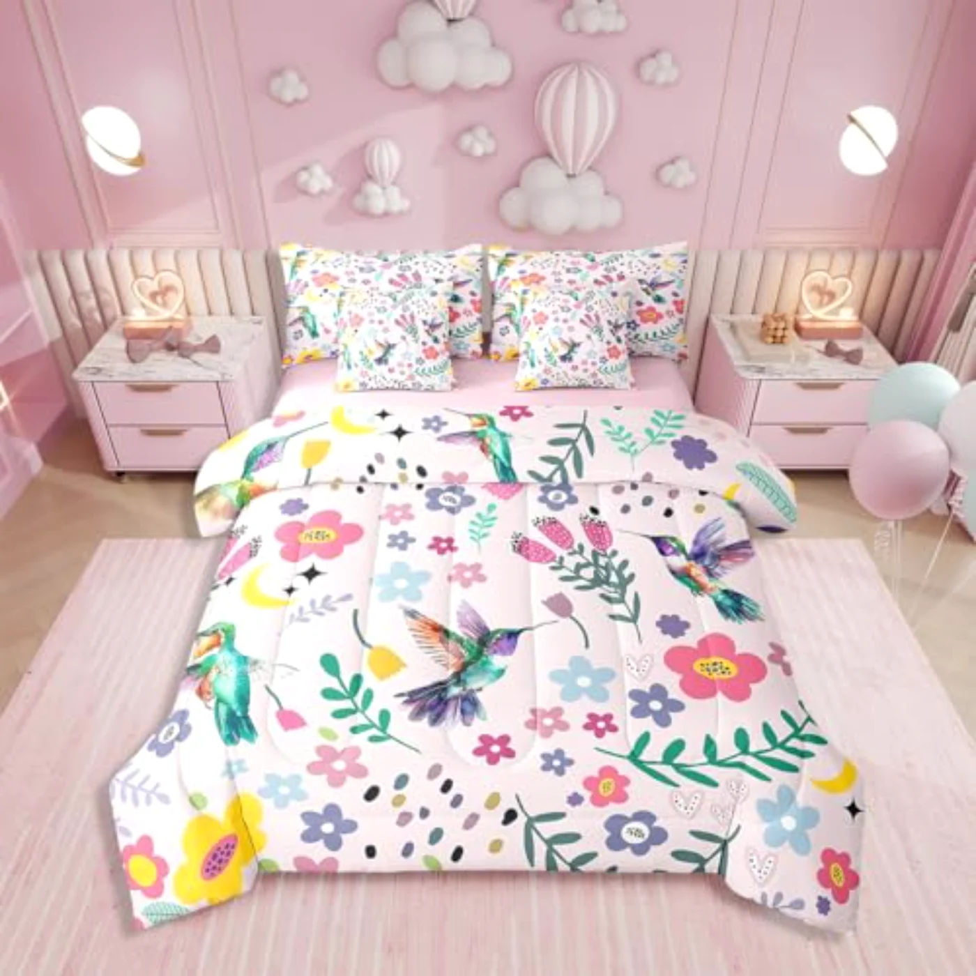 Comforters Sheets Floral Hummingbird - Comforter Set, Twin