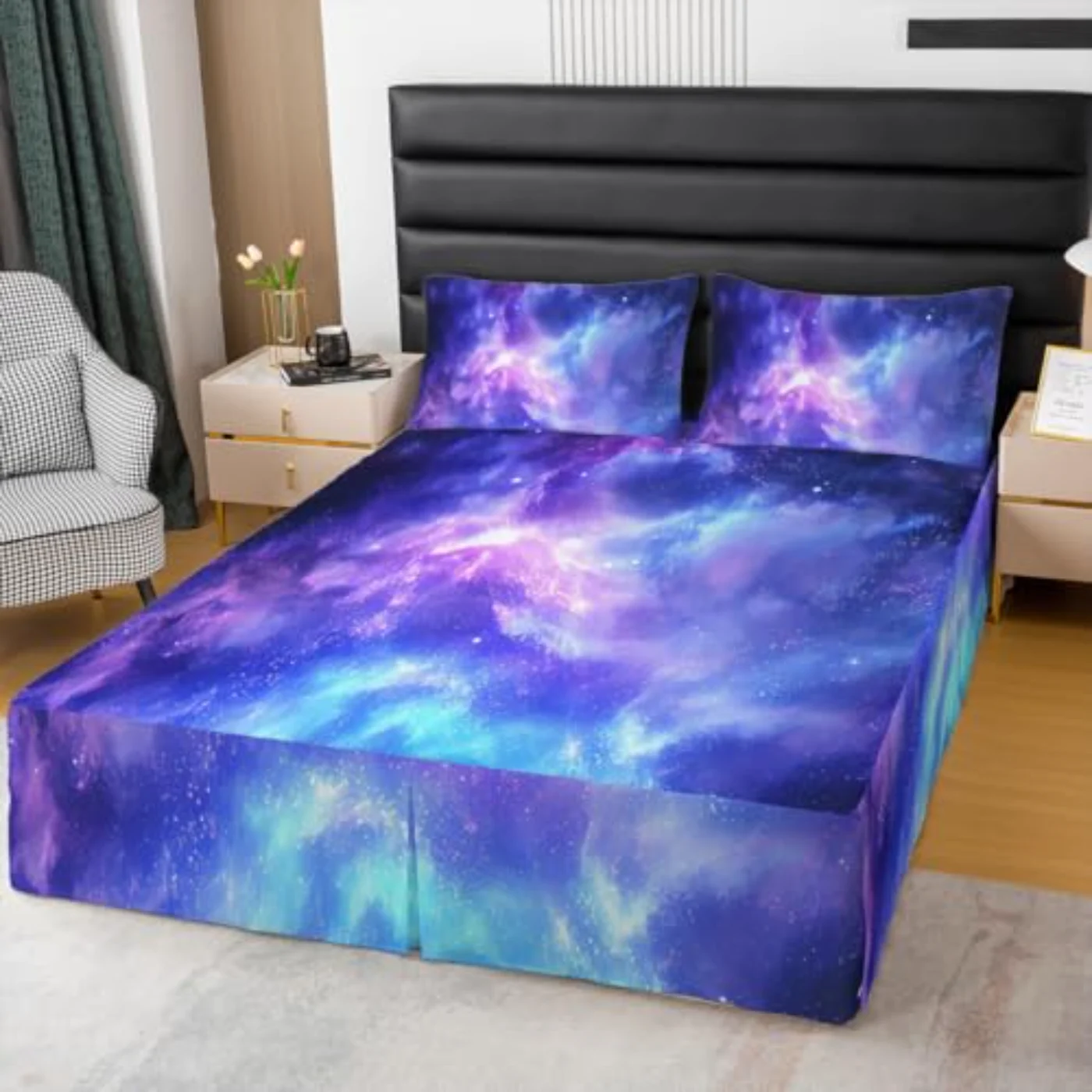 Starry Sky Bedskirt Galaxy Skirt (PSC3)