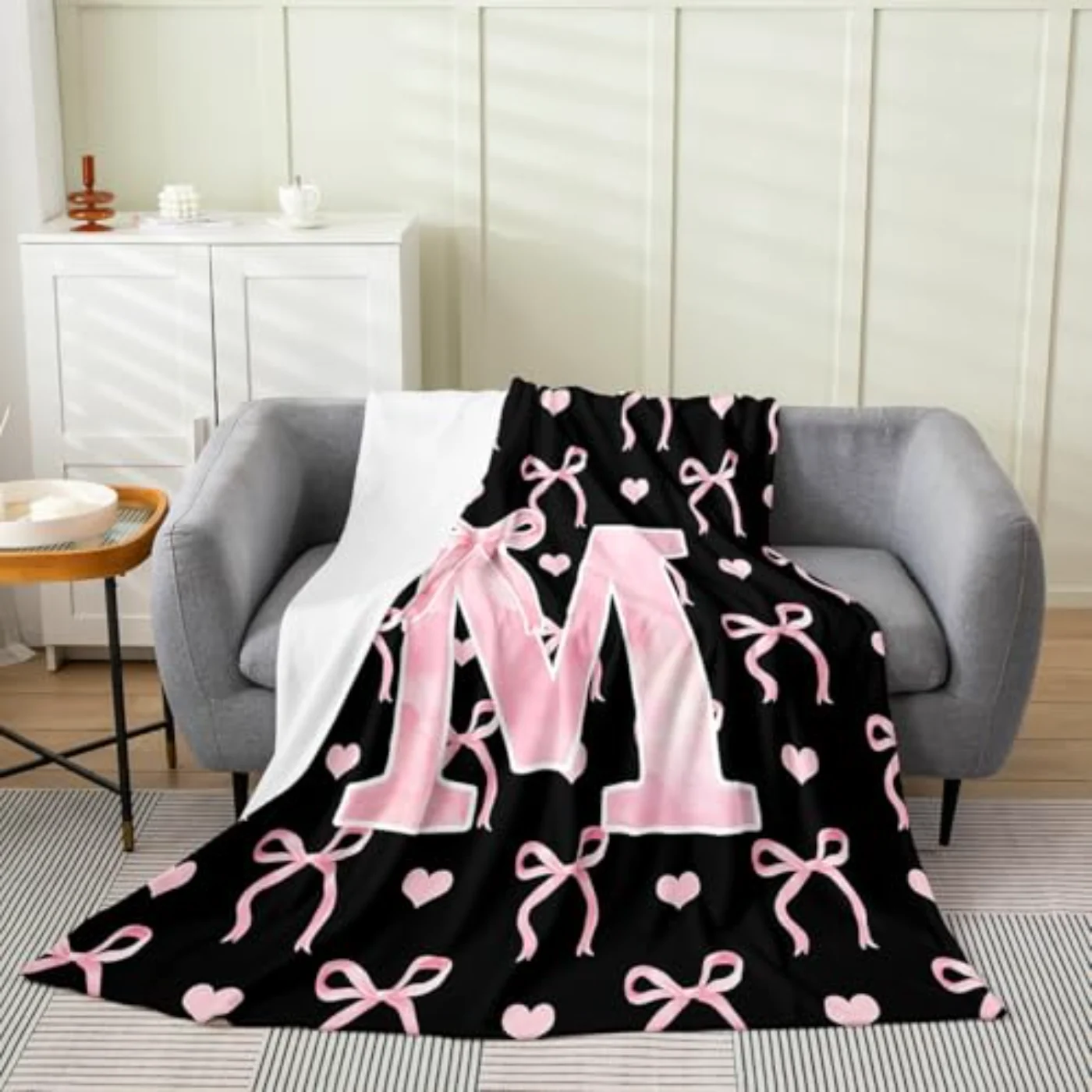 Initial Letter -Z Flannel Blanket Throw