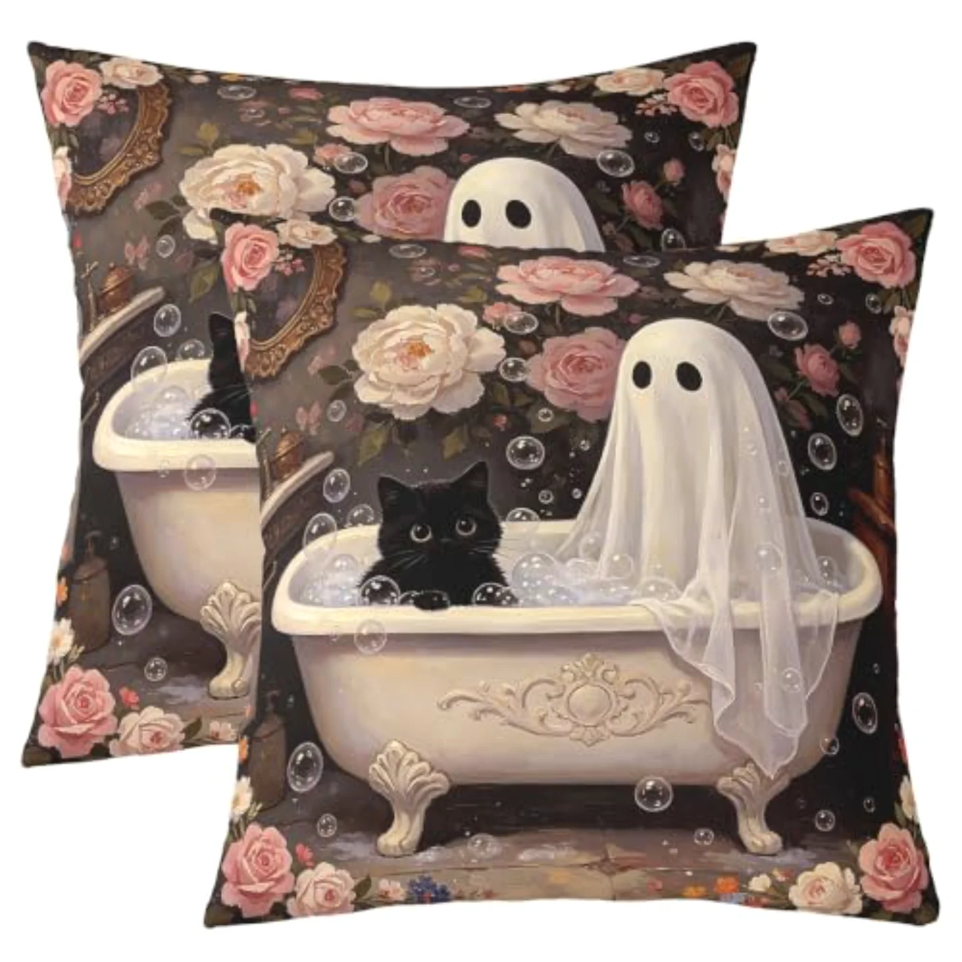 Funny Halloween Ghost Throw Pillow Pillow Covers