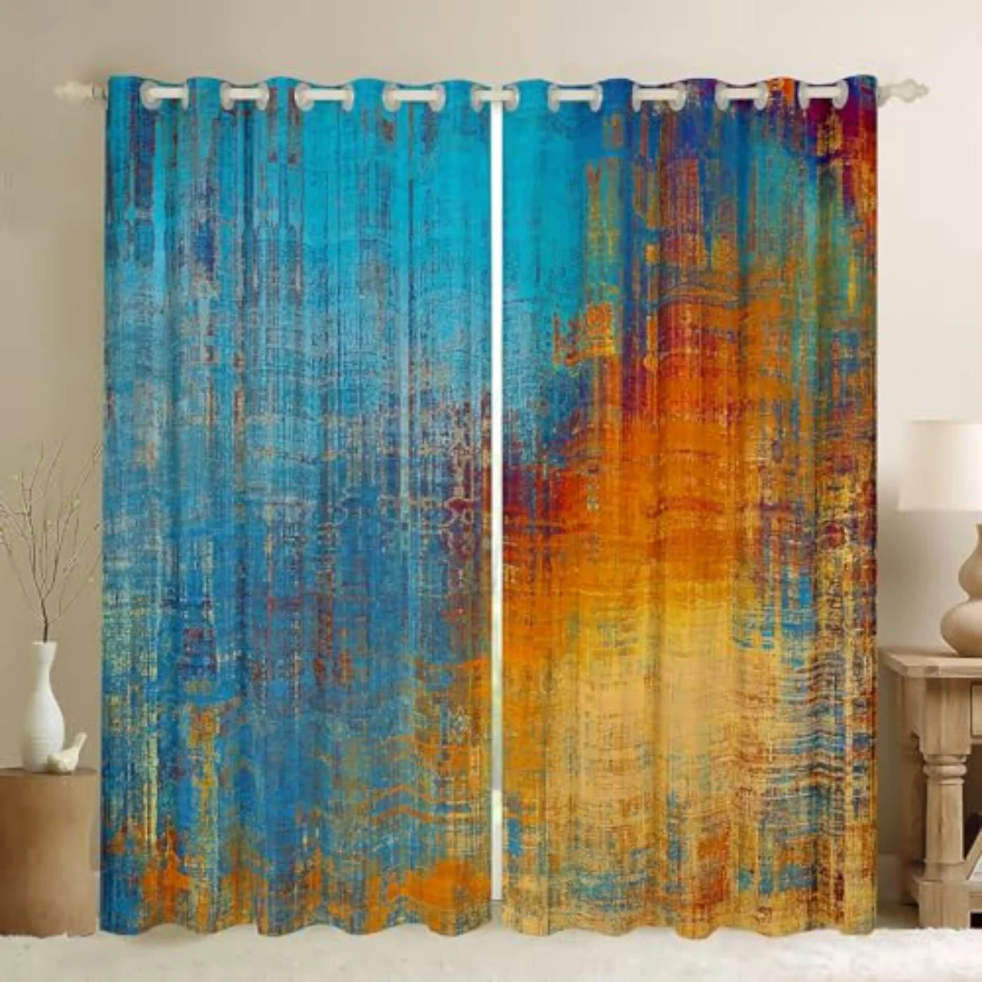 Colorful Ombre Blackout Curtains - Curtains