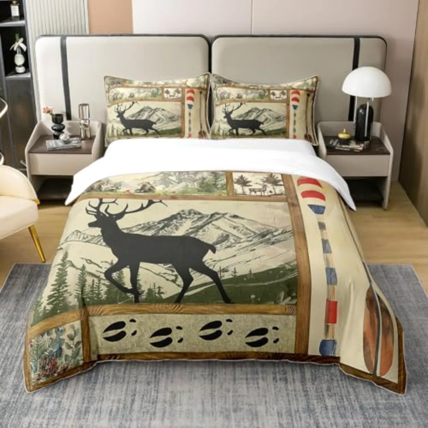 Cotton Farmhouse Lake House Duvet Cover, Queen