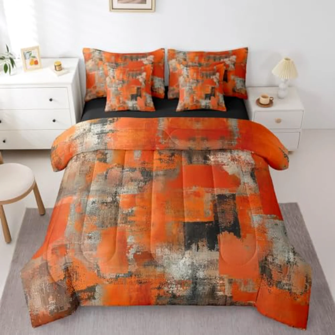 Abstract Oil Painting In Bag Comforter Set, Queen