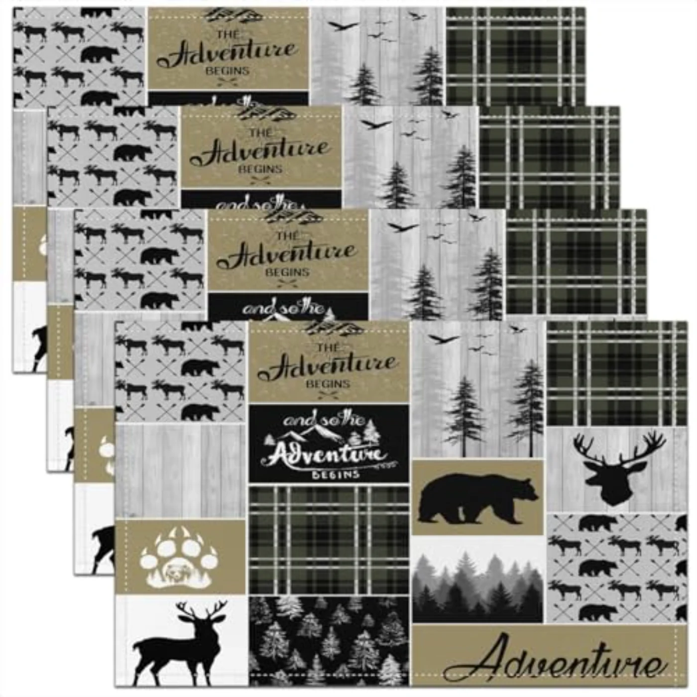 Rustic Cabin Placemats Farmhouse Country Table Linen