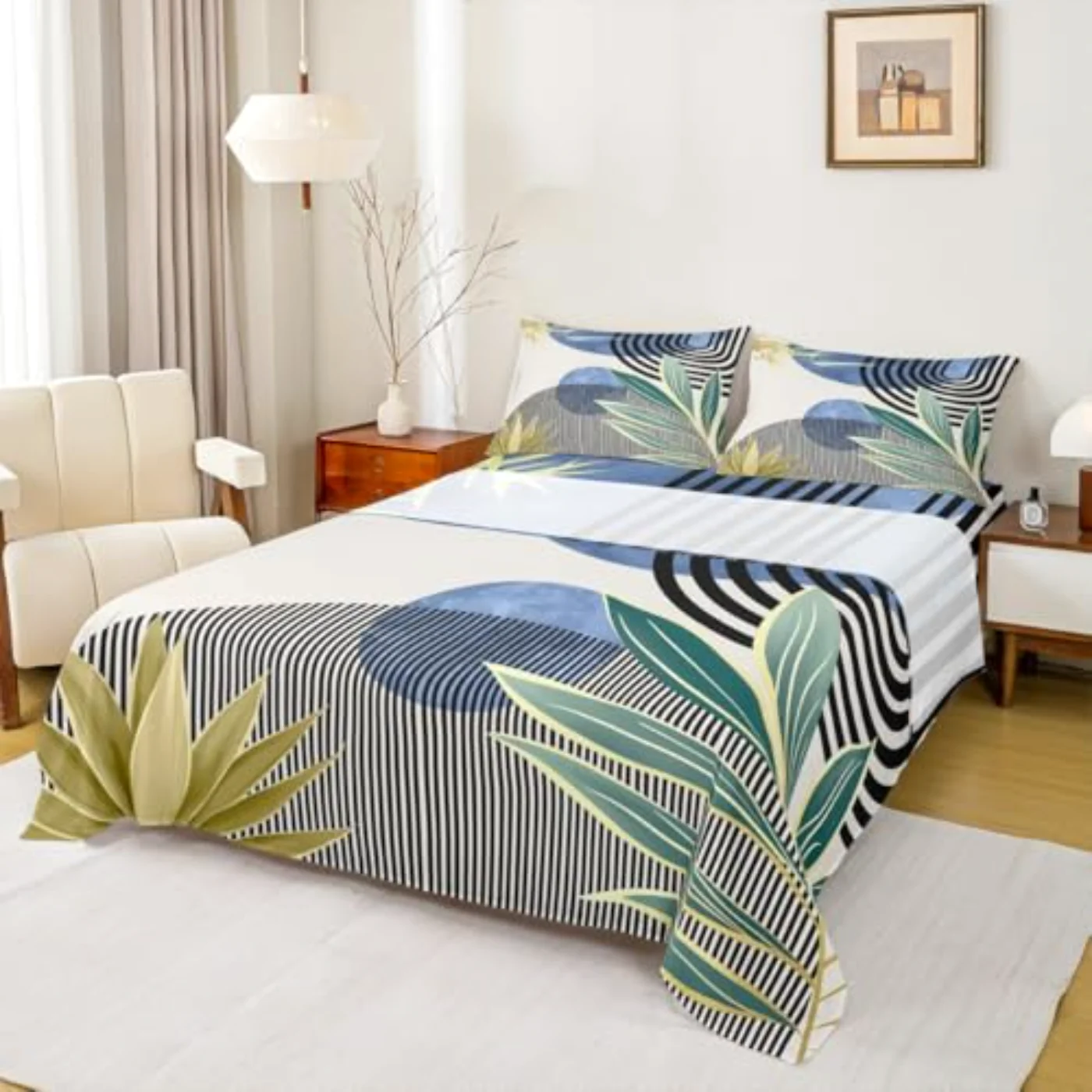 Mid Century Modern Sheets Modern Sheet Set, Queen