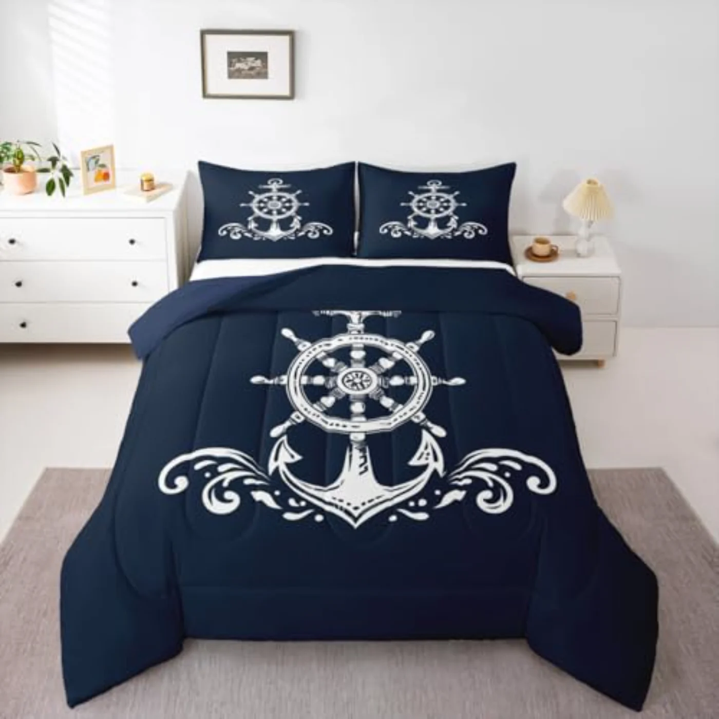 Nautical Anchor Comforter Set, Twin