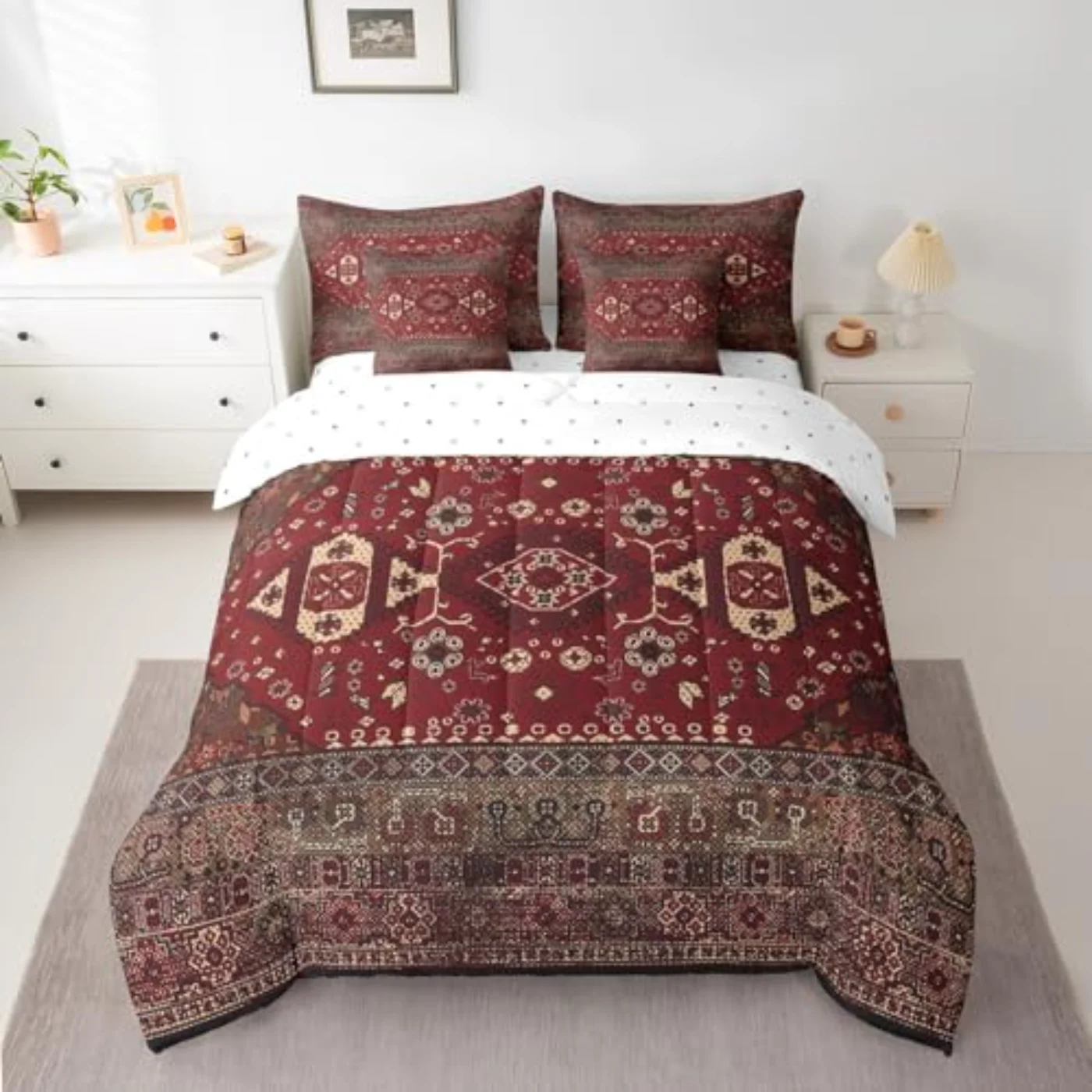 Boho Tribal Comforter Set, King
