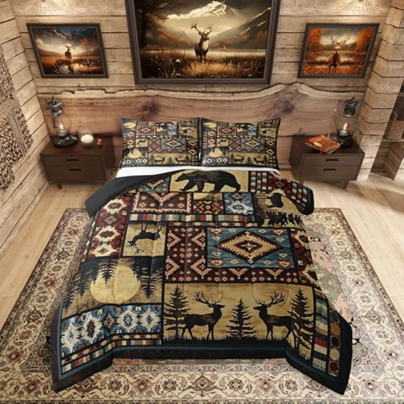 Rustic Bear Comforter Set, Queen