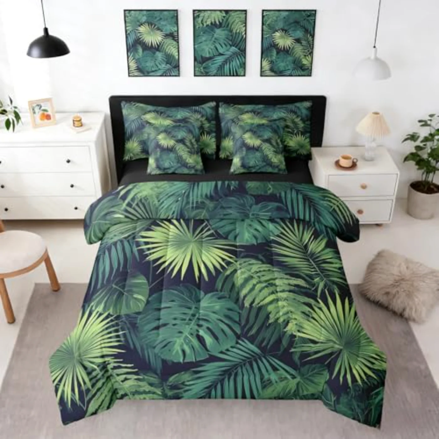Palm Leaves Comforter Set, Queen