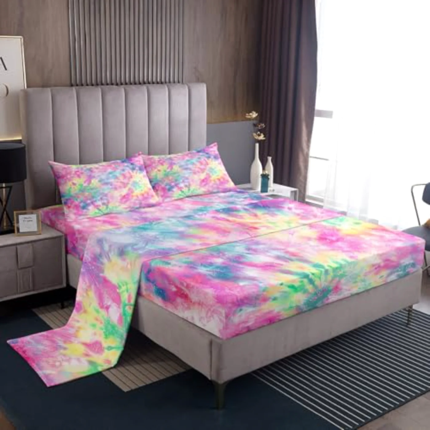Kids Tie Dye Pink Sheets Sheet Set, Twin
