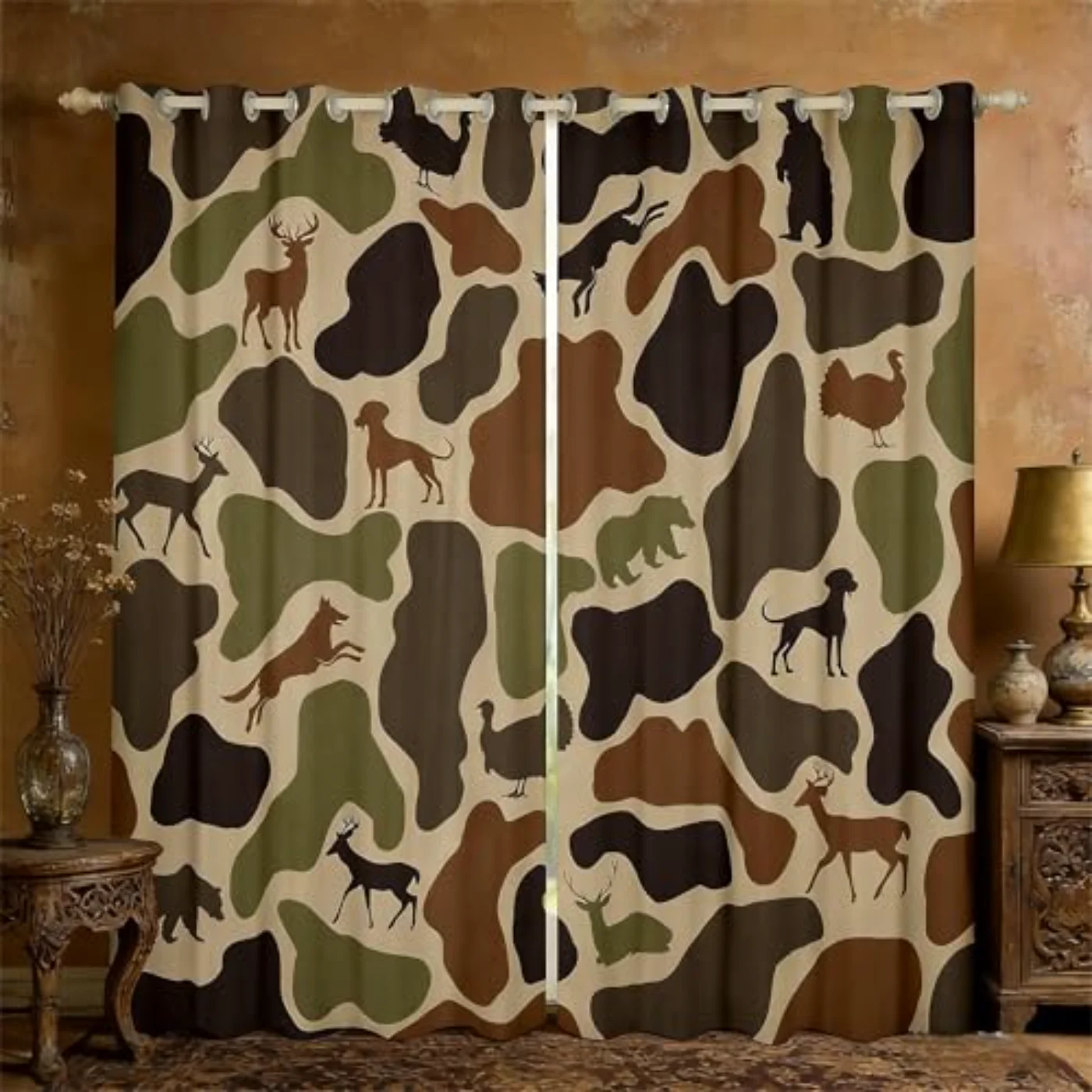 Deer Bear Blackout Curtains Wx84 Curtains
