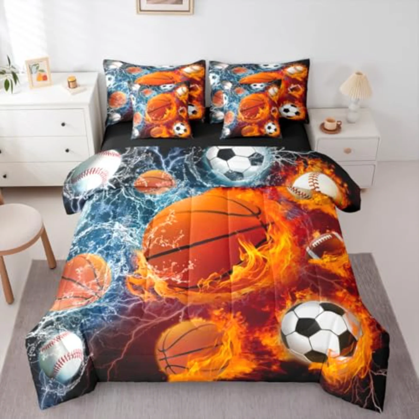 Sports Boys In Bag Comforter Set, Full