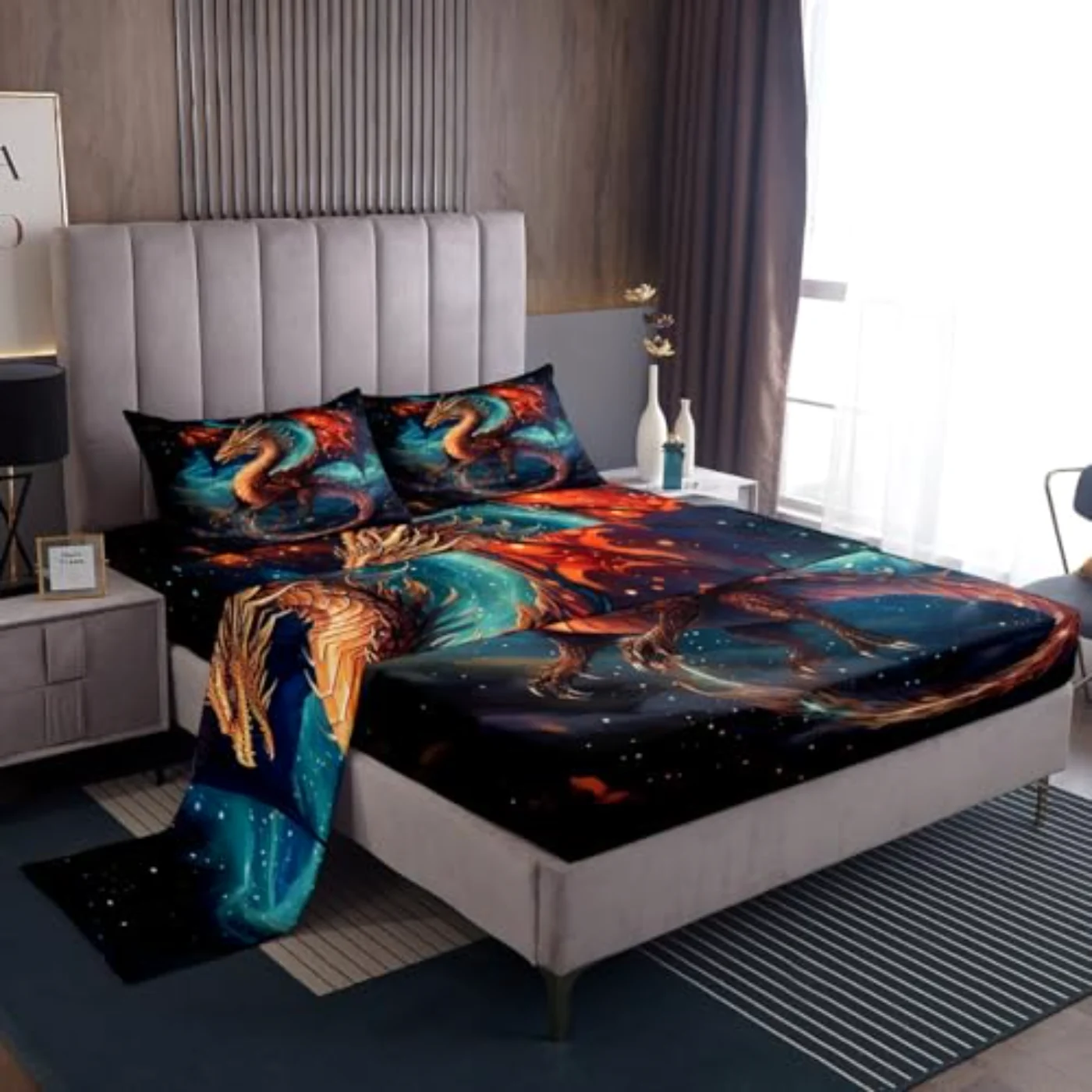 Magical Dragon D Dragon Sheets Sheet Set, Queen
