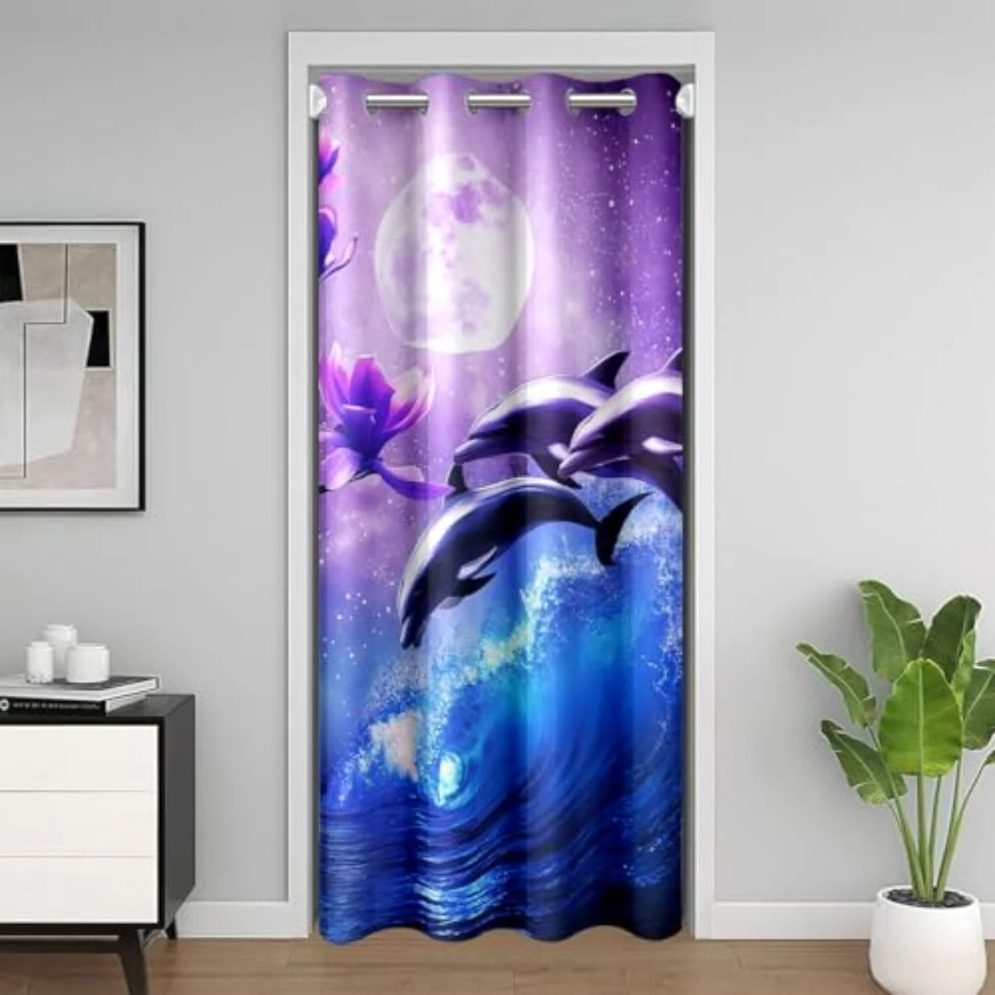 Galaxy Dolphin Blackout Curtain Coastal Curtains