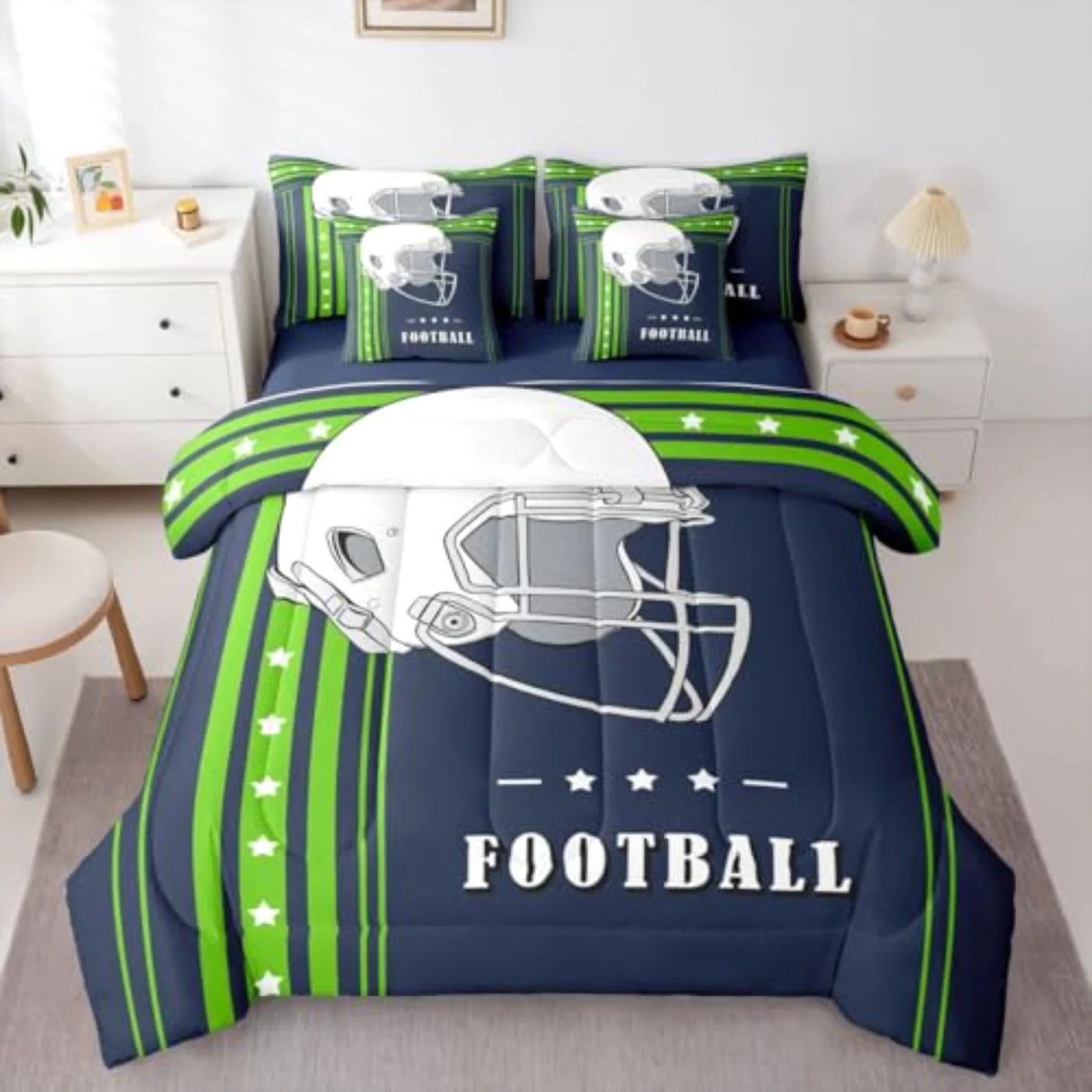 Boys Gridiron Sheets Comforter Set, King