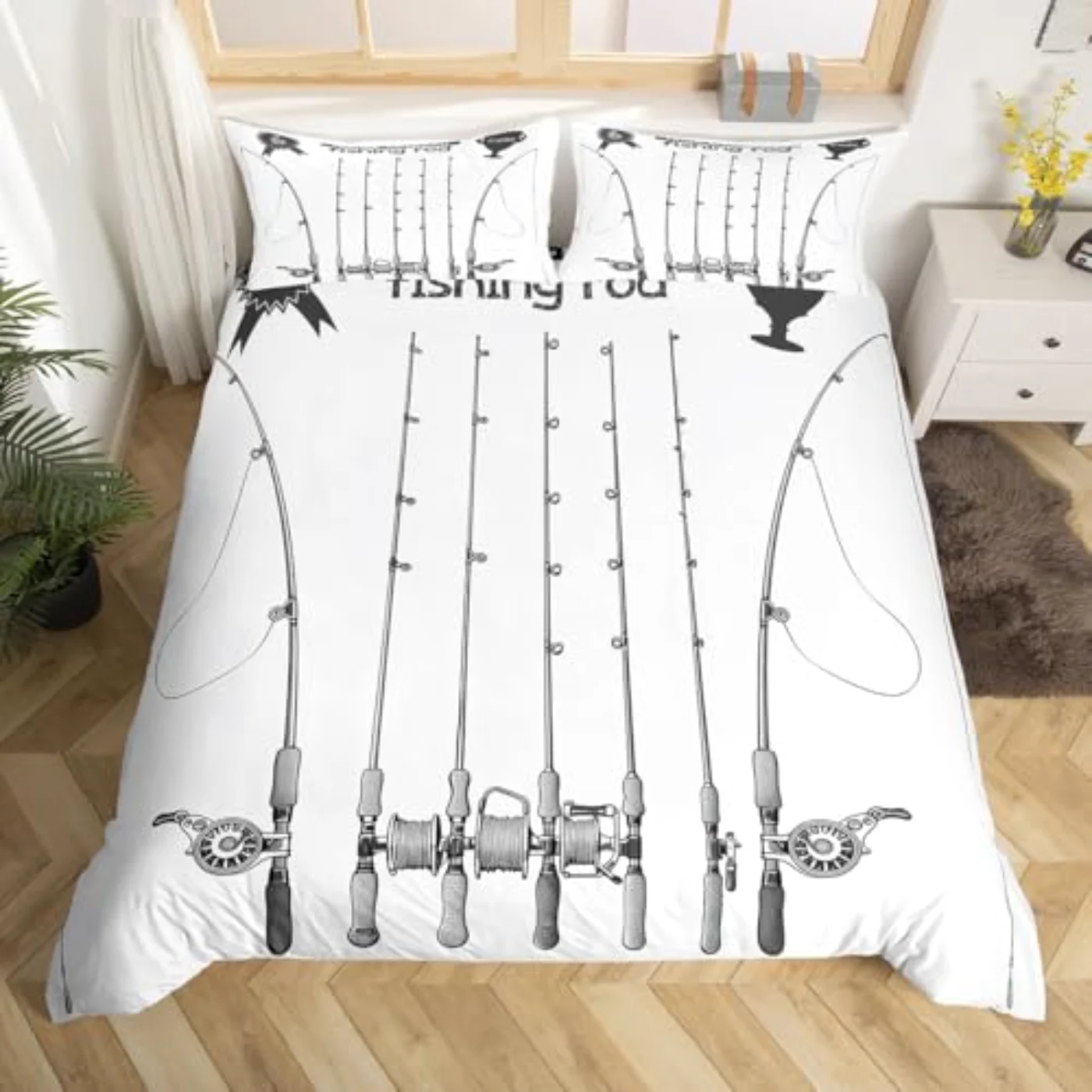 Fishhook Fishing Fish Hook Equipment Duvet Cover, Twin