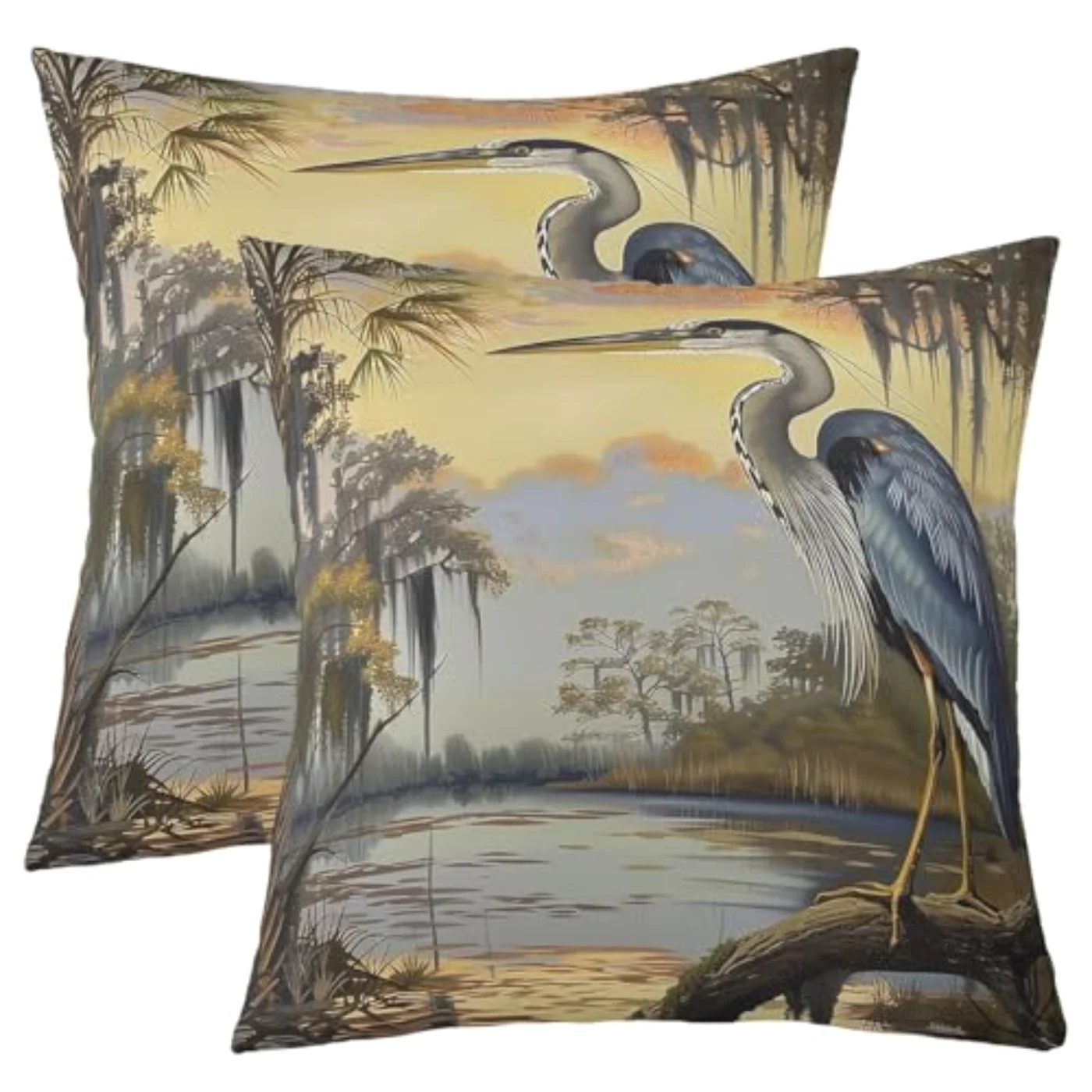 Vintage Heron Throw Pillow X20 Pillow Covers