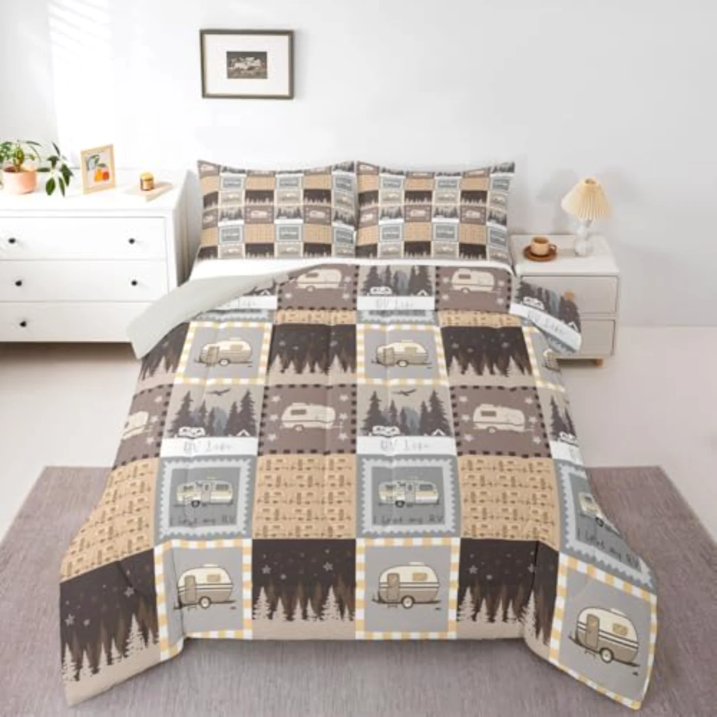 Happy Camping Comforter Set, Queen