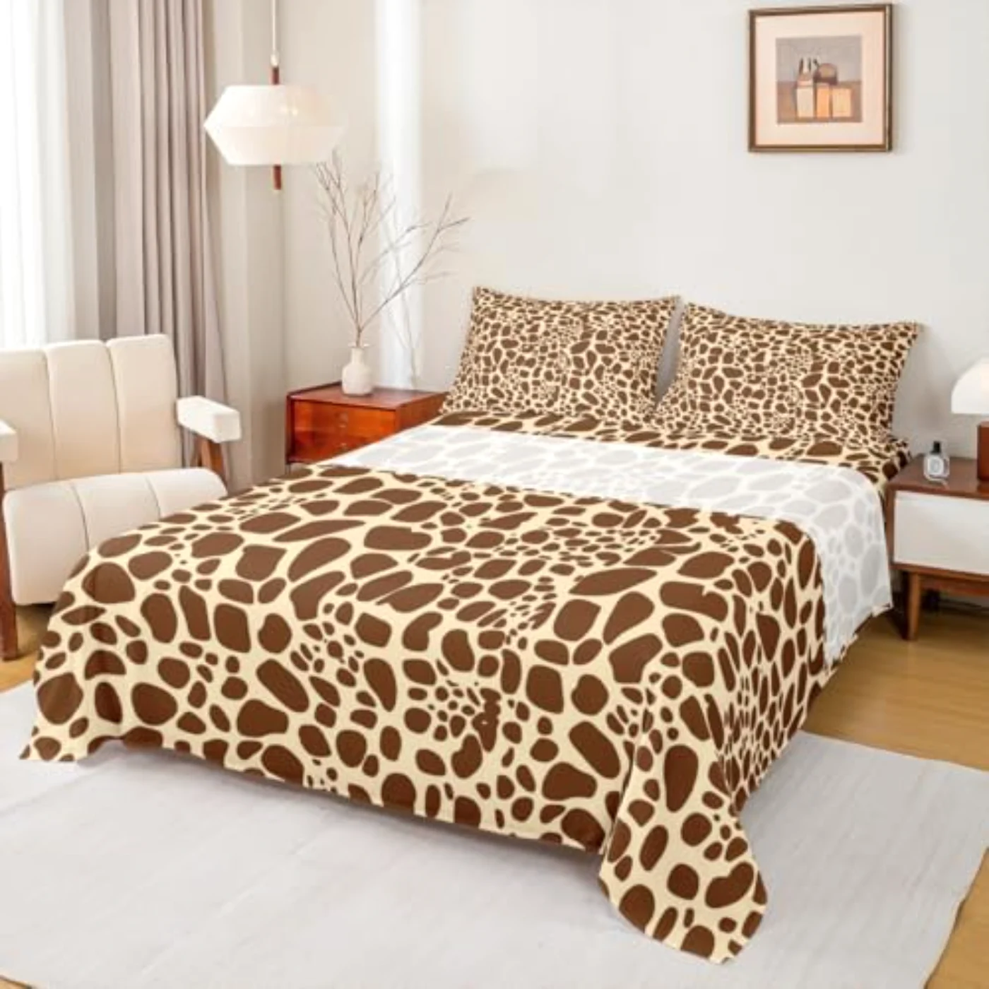 Giraffe Print Sheets Boys Girls Sheet Set, Full
