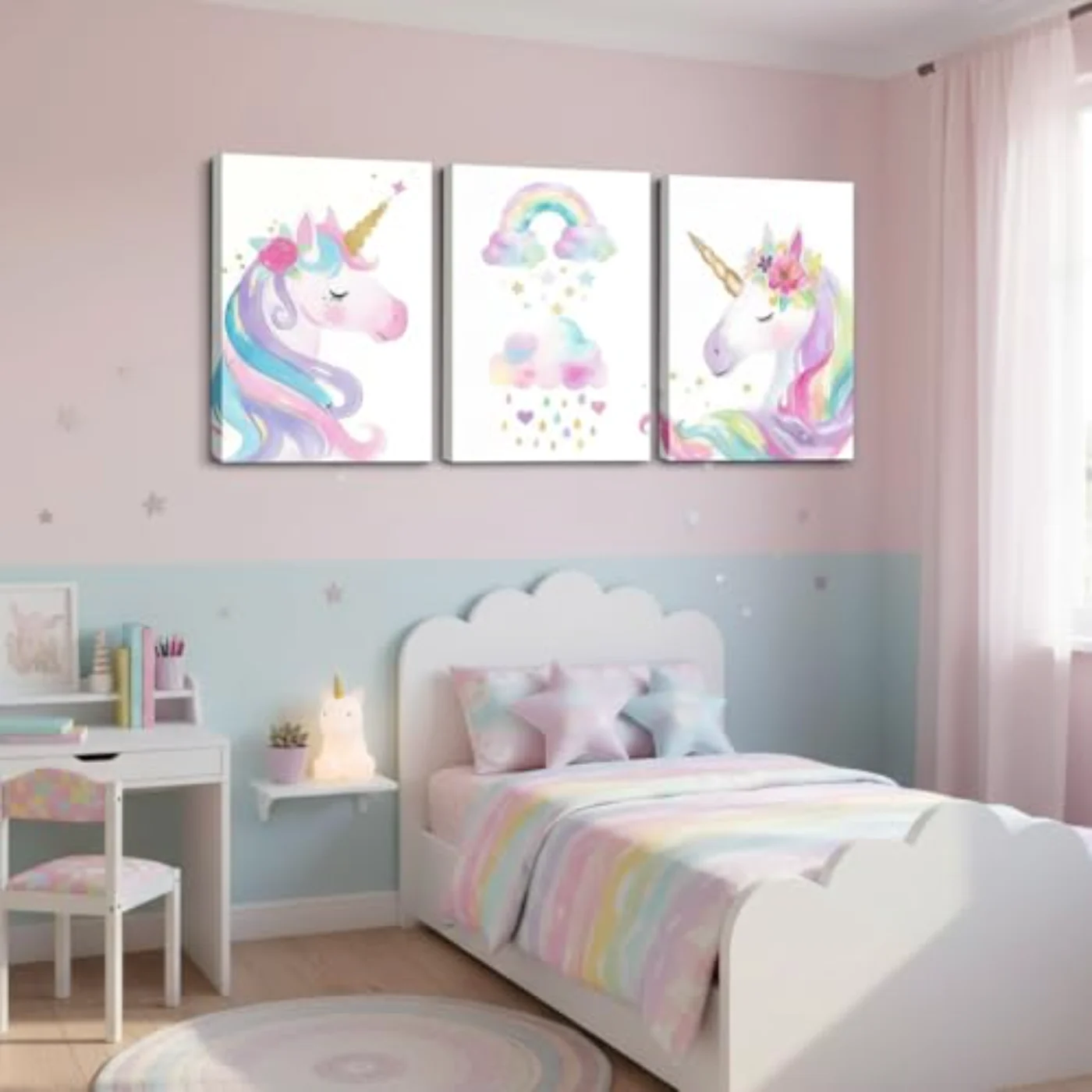 Cute Unicorn Girls Kawaii Dreamy Wall Hanging