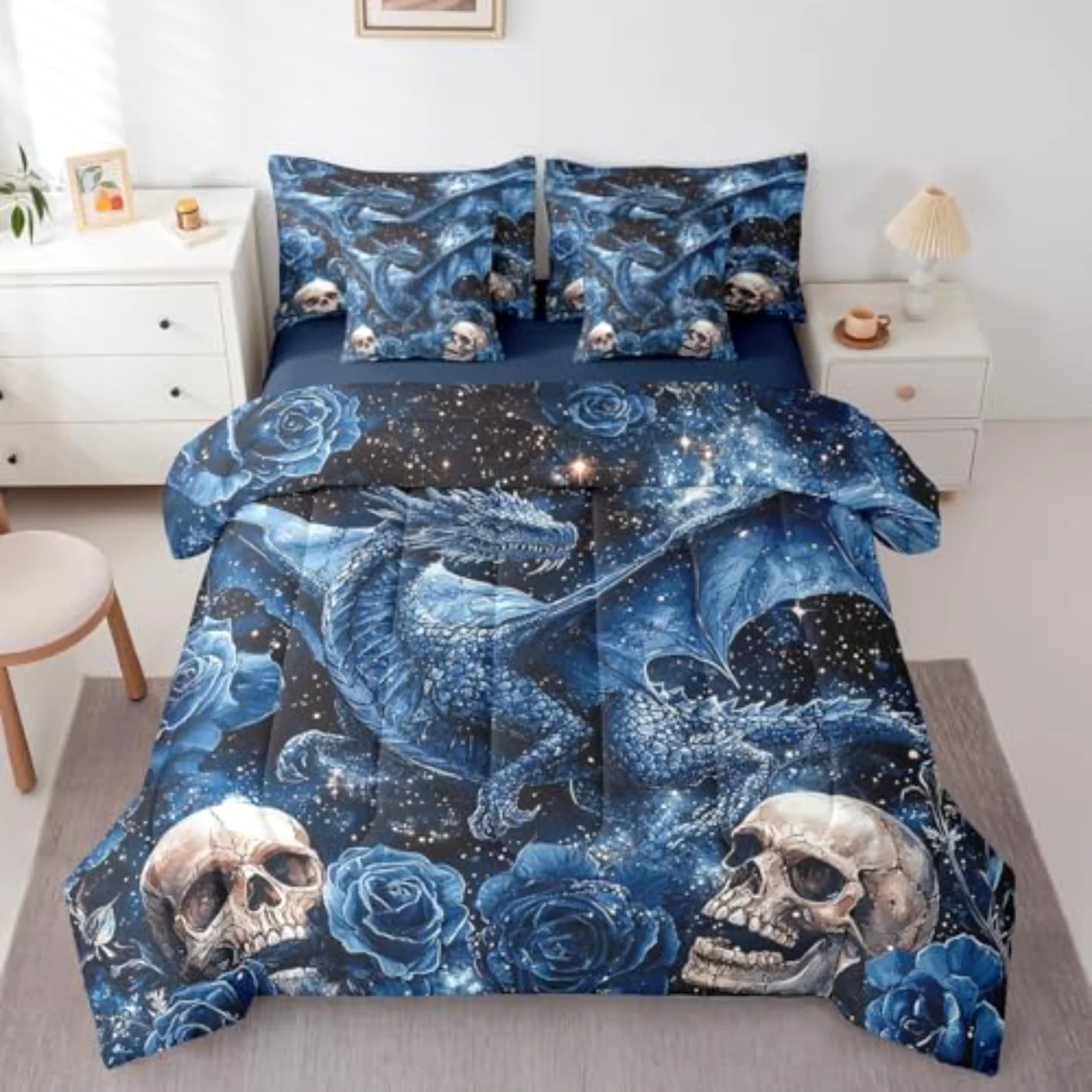 Mysterious Dragon Kids Boys Girls Comforter Set, Queen