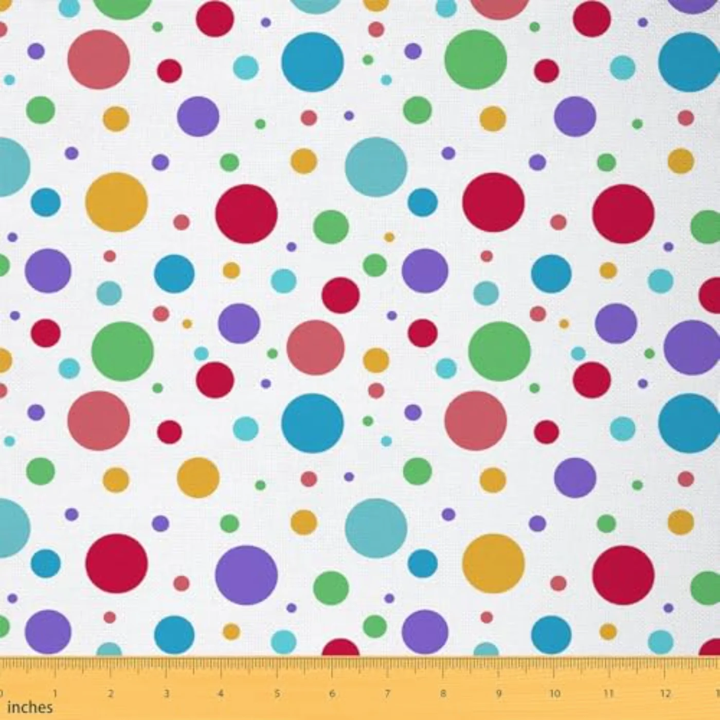 Colorful Polka Dots Upholstery Fabric Comforter Set