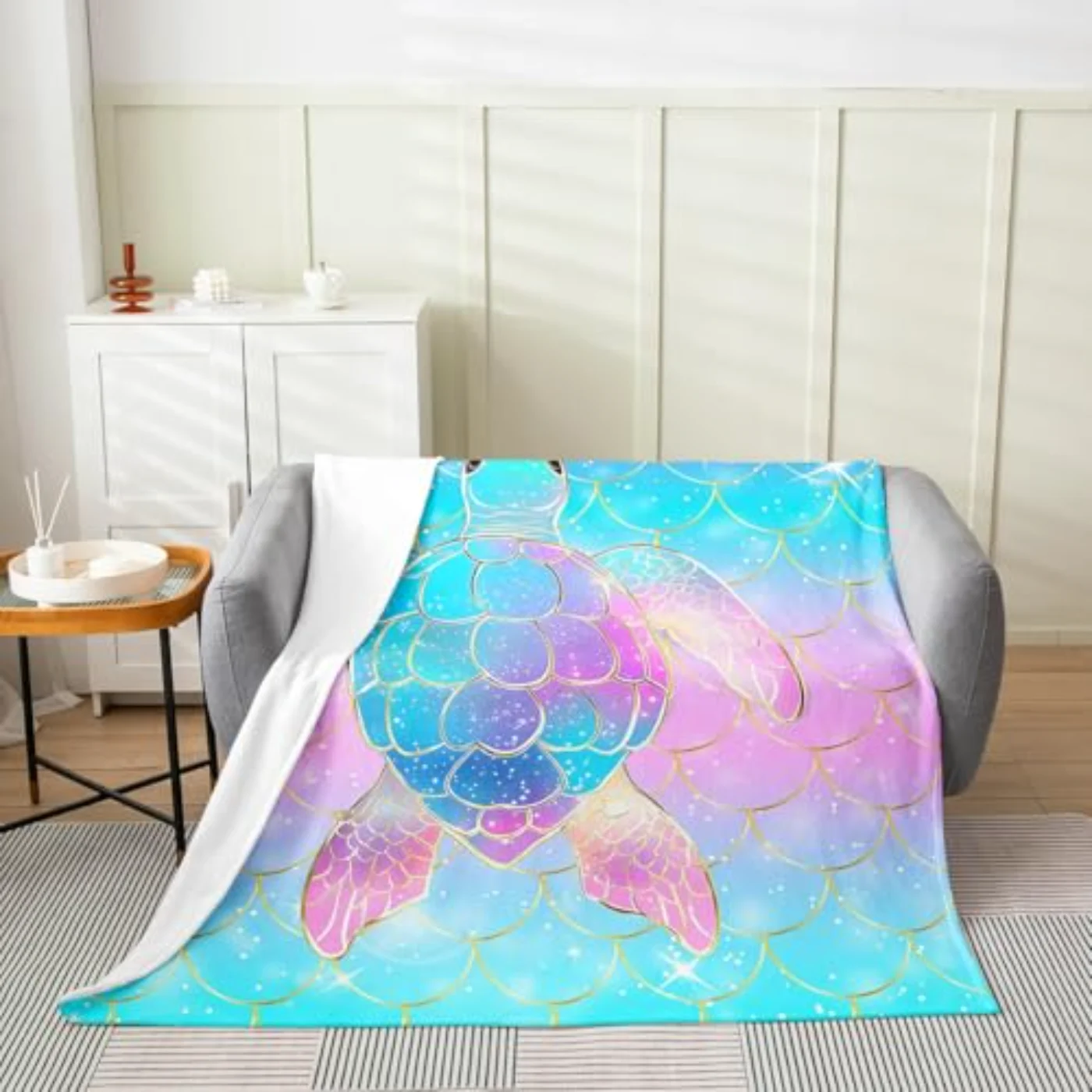 Mermaid Scales Blanket Girls Throw, Twin