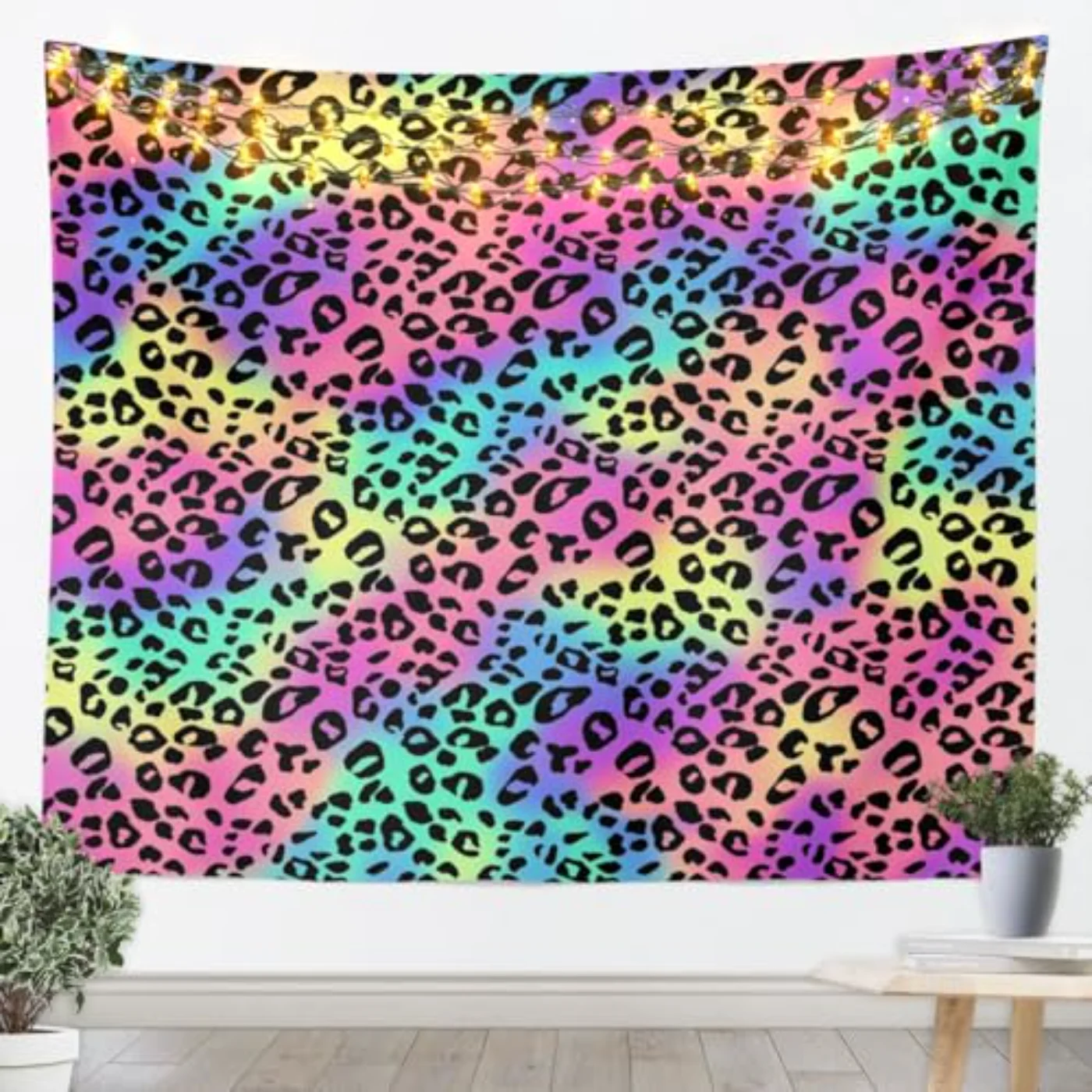 Rainbow Leopard Tapestry X82 Wall Hanging