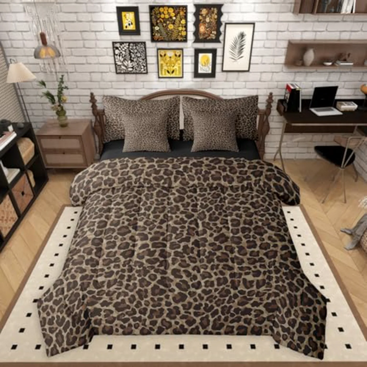 Leopard Print - Animal Cheetah Comforter Set, King