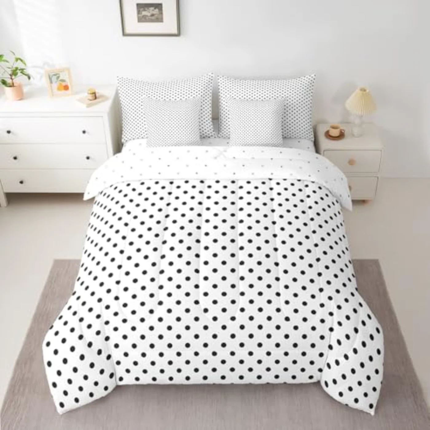 In Bag Polka Dots Comforter Set, Twin