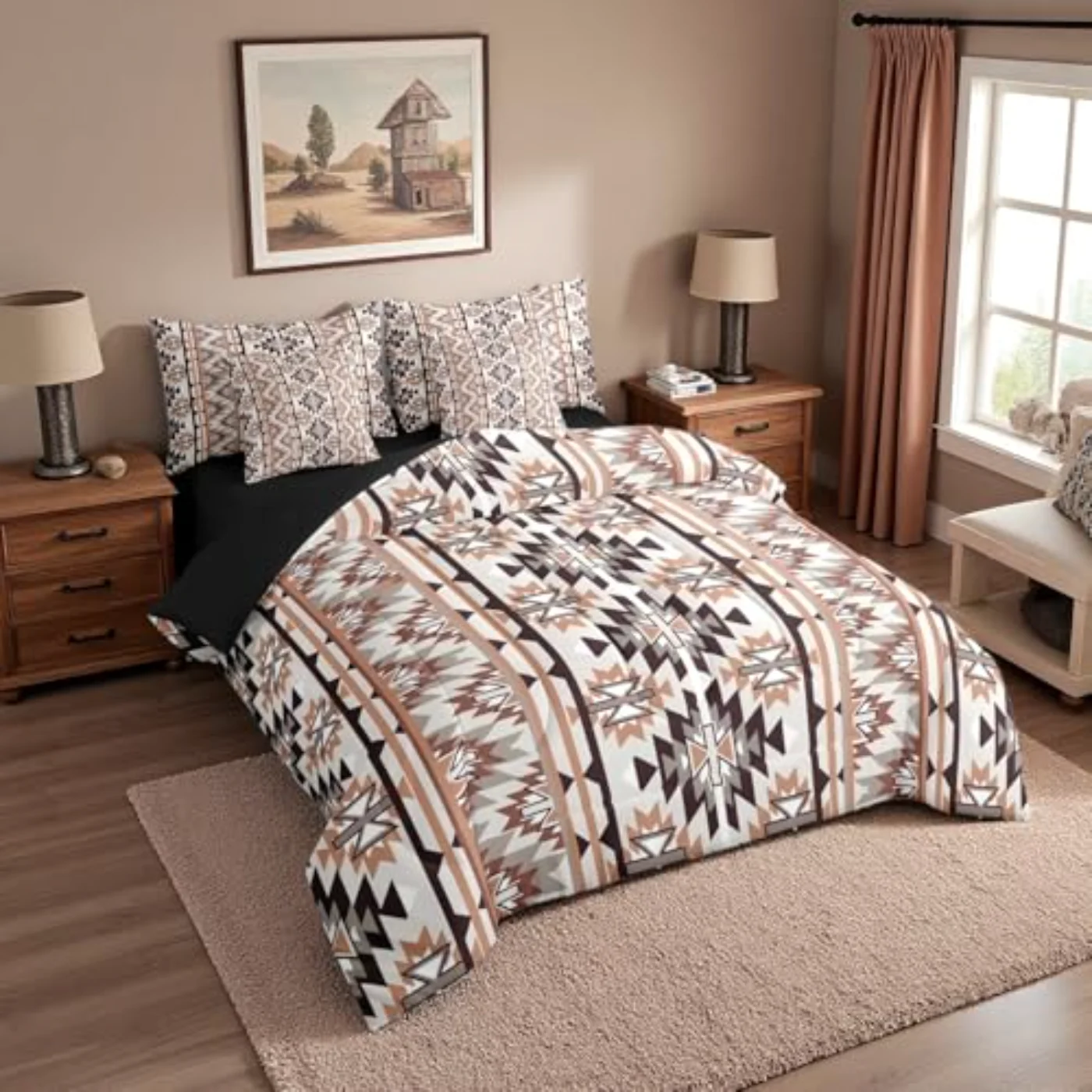 Rustic Western Sheets Southwestern Aztec (DTKX)