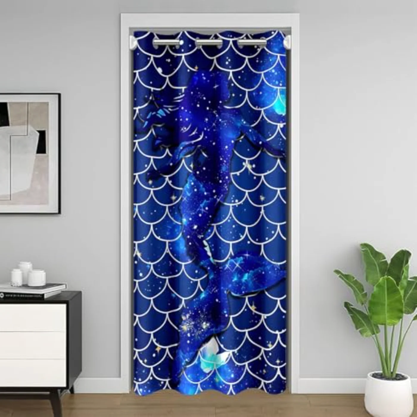 Mermaid Door Curtain Doorway Privacy Wall Hanging