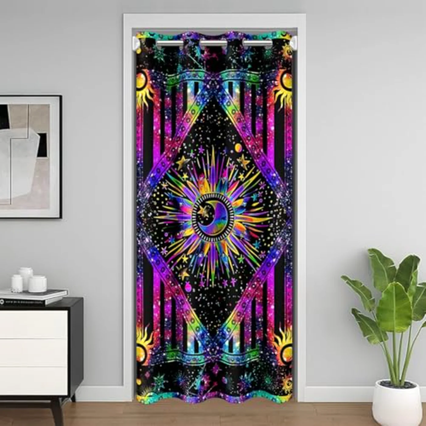 Sun Moon Door Curtain Doorway Curtains
