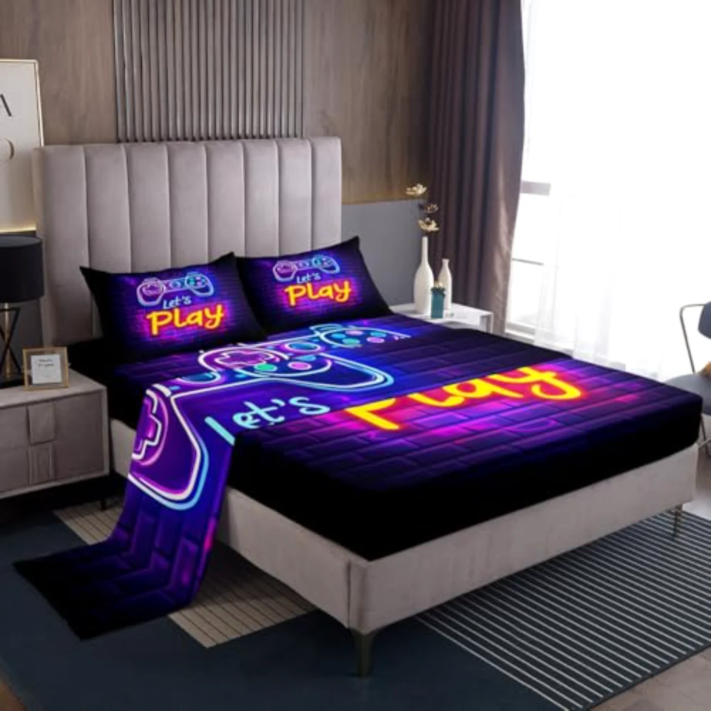 Gaming Gamer Video Game Sheets Sheet Set, King