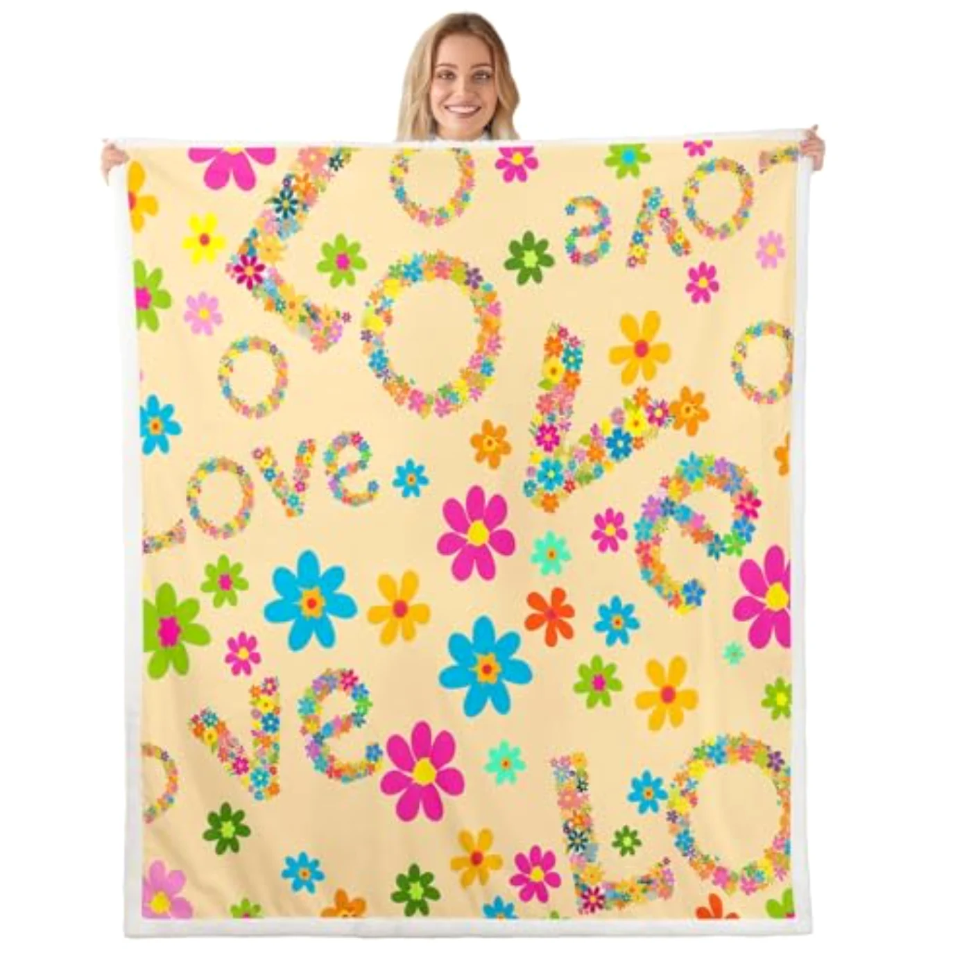 Groovy Flower Throw Blanket Kids Throw