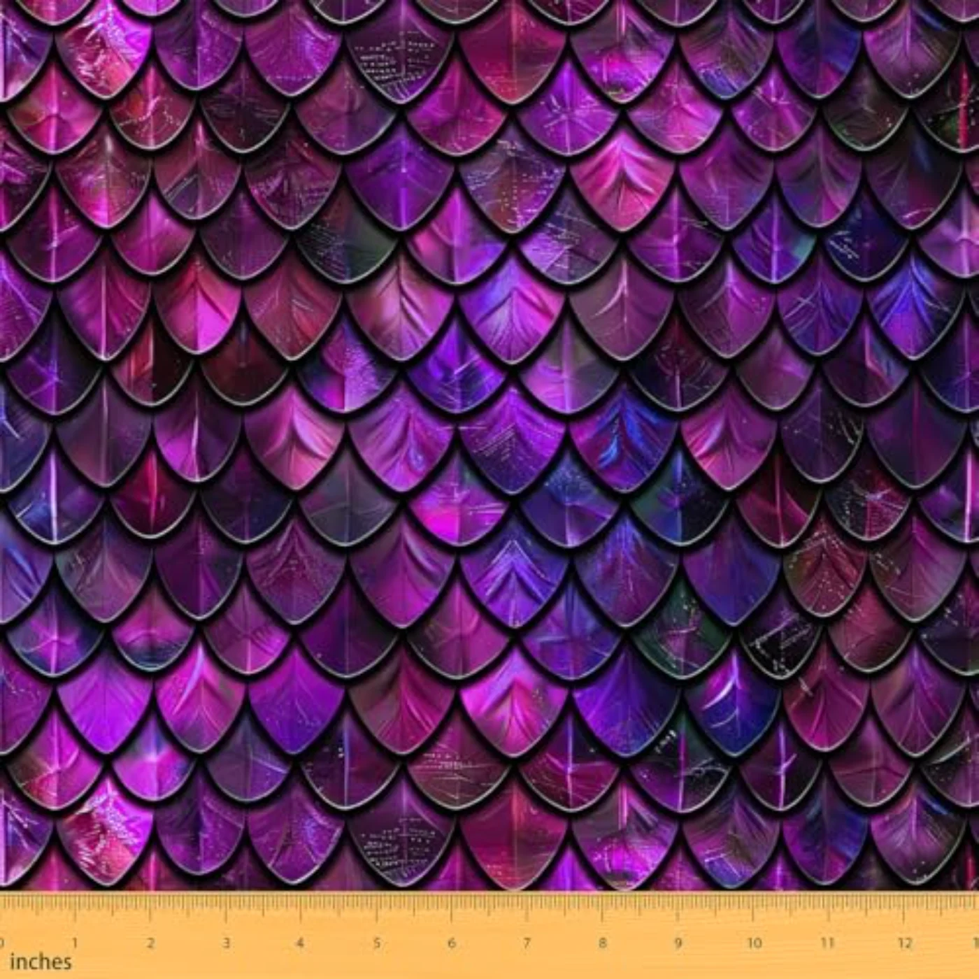 Purple Scales Fabric By Yard Comforter Set